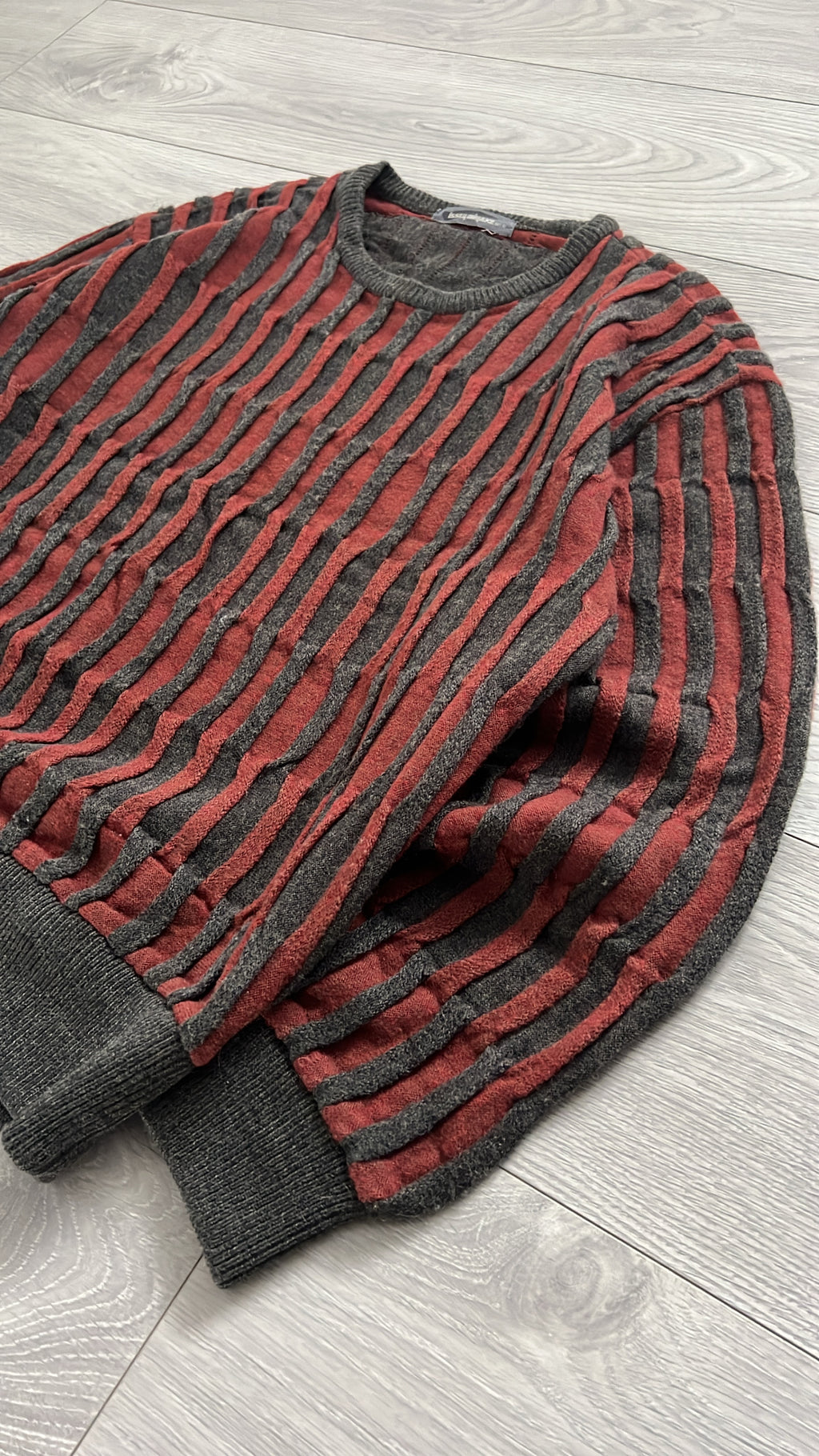 Issey Miyake 1990s 3D Woven Textured Knit Sweater - Size M