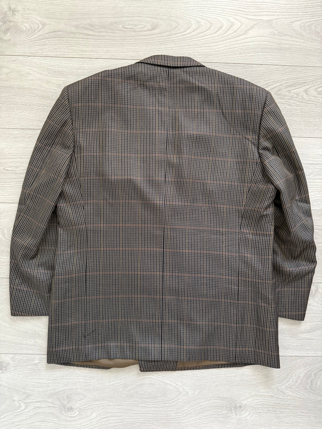 Givenchy 1980s Wool Check Peaked Lapel Double Breasted Sports Jacket Blazer - Size XL