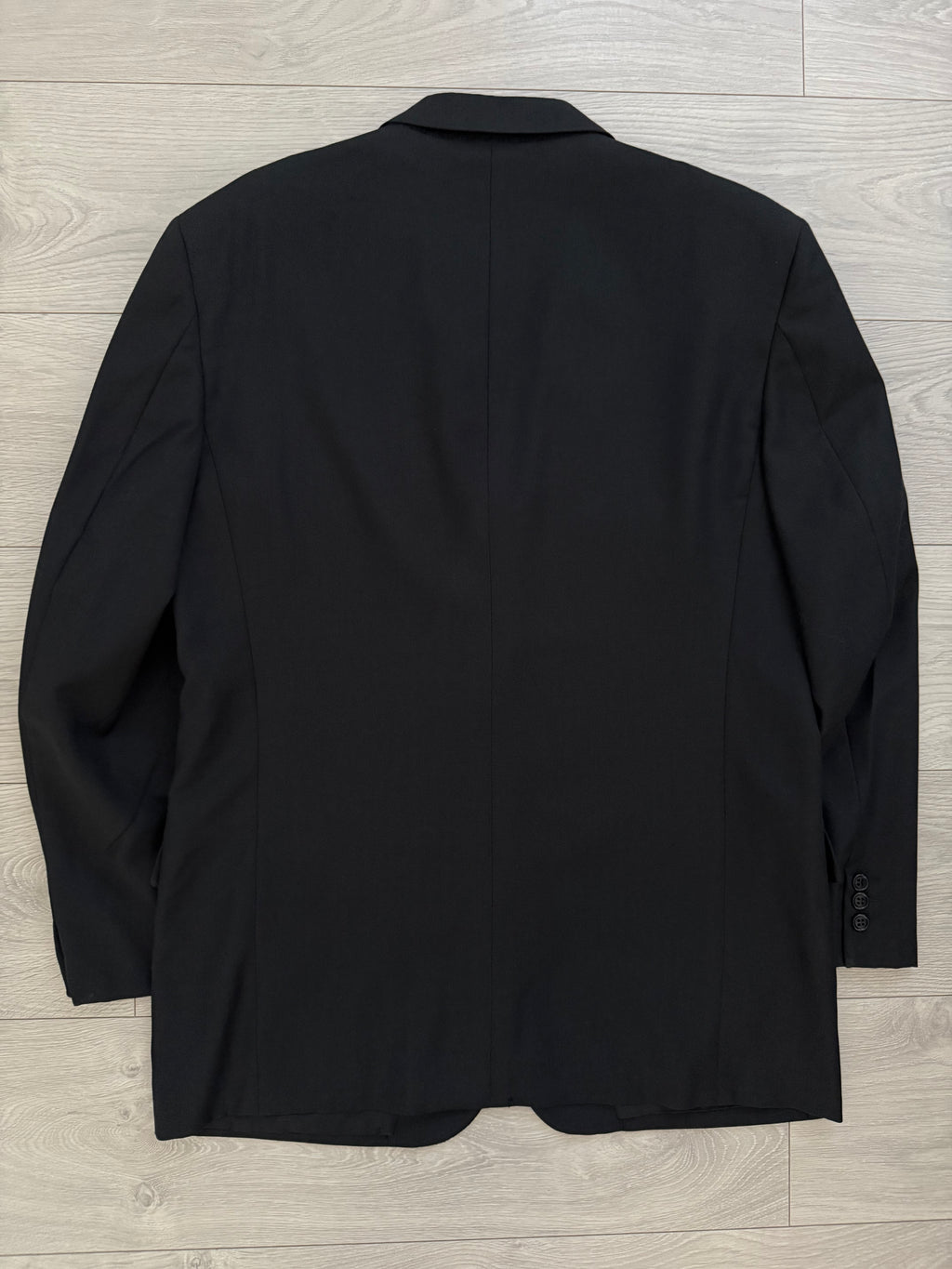 Valentino 1980s 3B Black Wool Sport Jacket Blazer  - Size XL