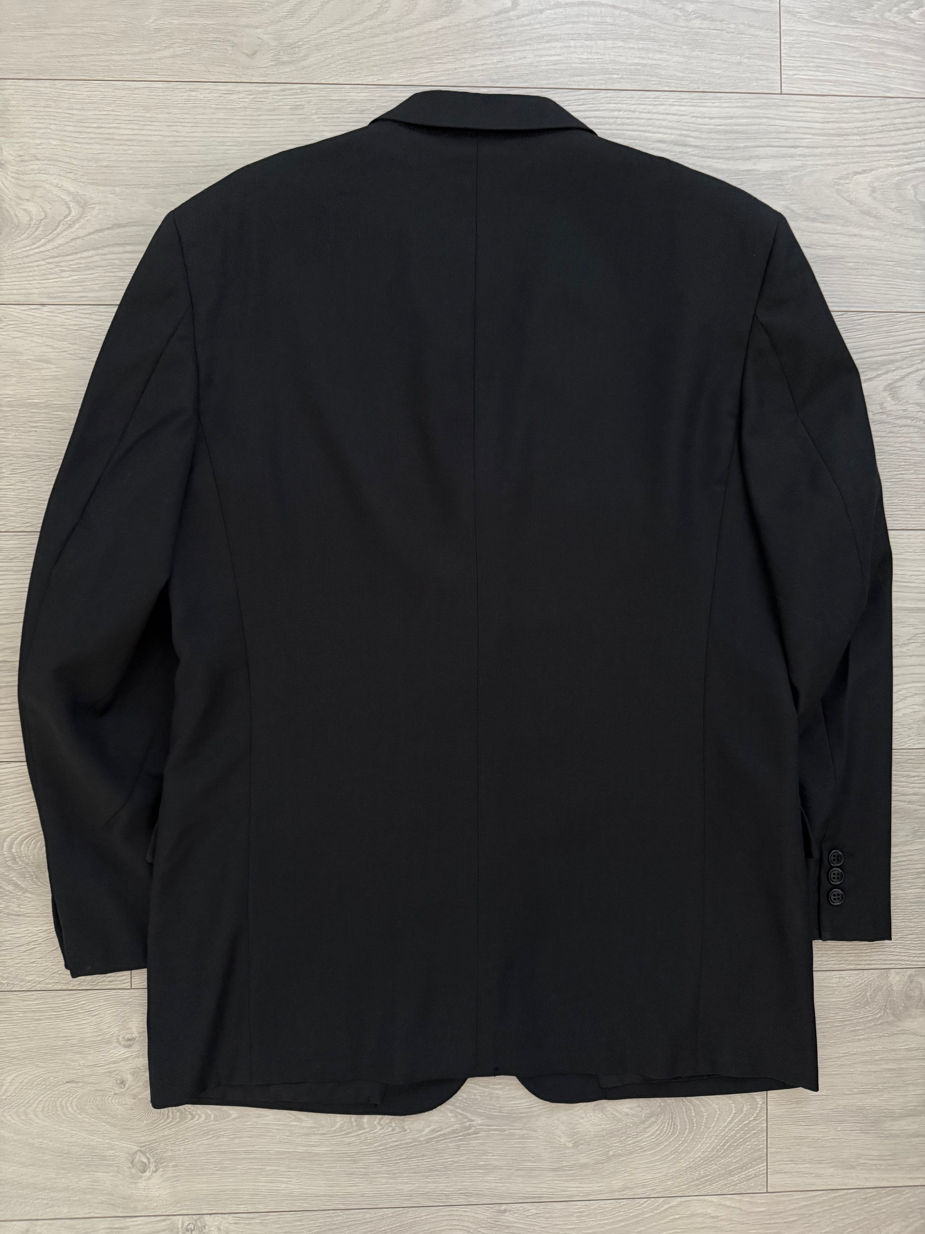 Valentino 1980s 3B Black Wool Sport Jacket Blazer  - Size XL