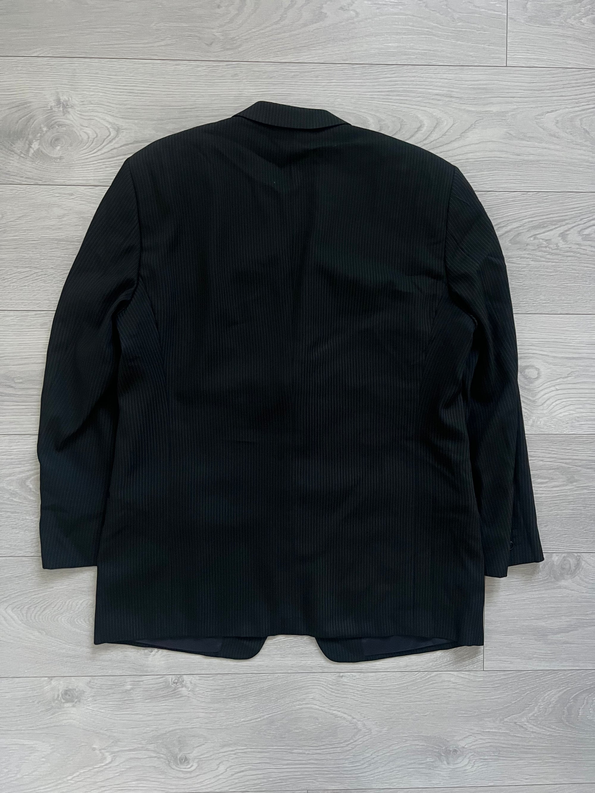 Armani 1990s Striped Pleated Relaxed Suit - L Jacket / 36" Waist