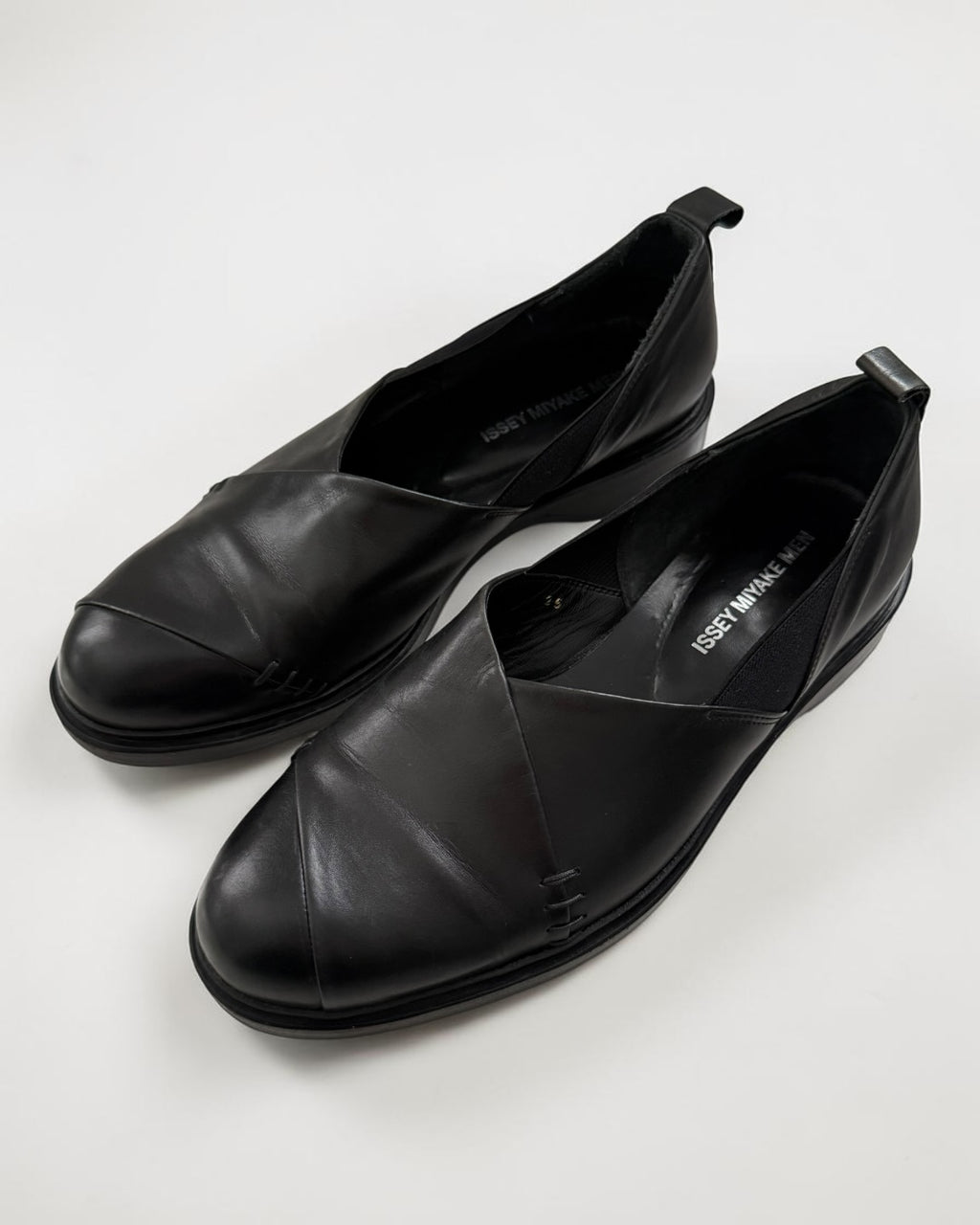 Issey Miyake Vintage Slip-On Leather Derby Shoes - Size US7