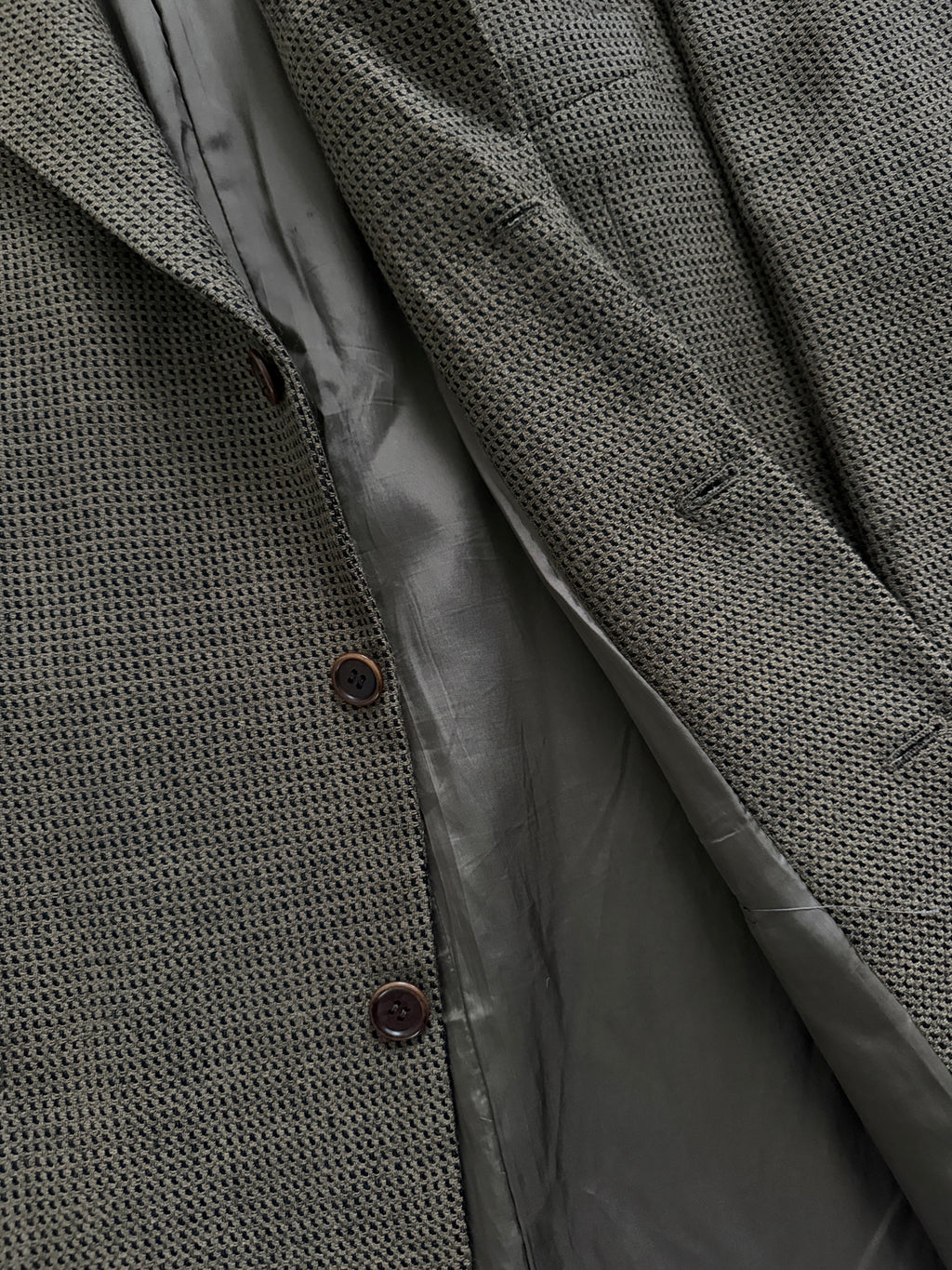 Mani Giorgio Armani 1980s Rolled 3B Wool Textured Sport Jacket Blazer - Size XL