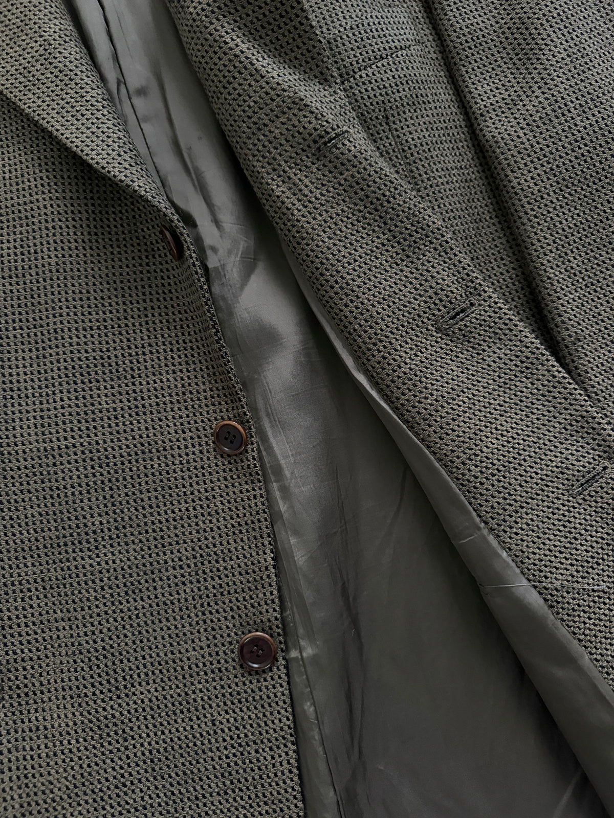 Mani Giorgio Armani 1980s Rolled 3B Wool Textured Sport Jacket Blazer - Size XL