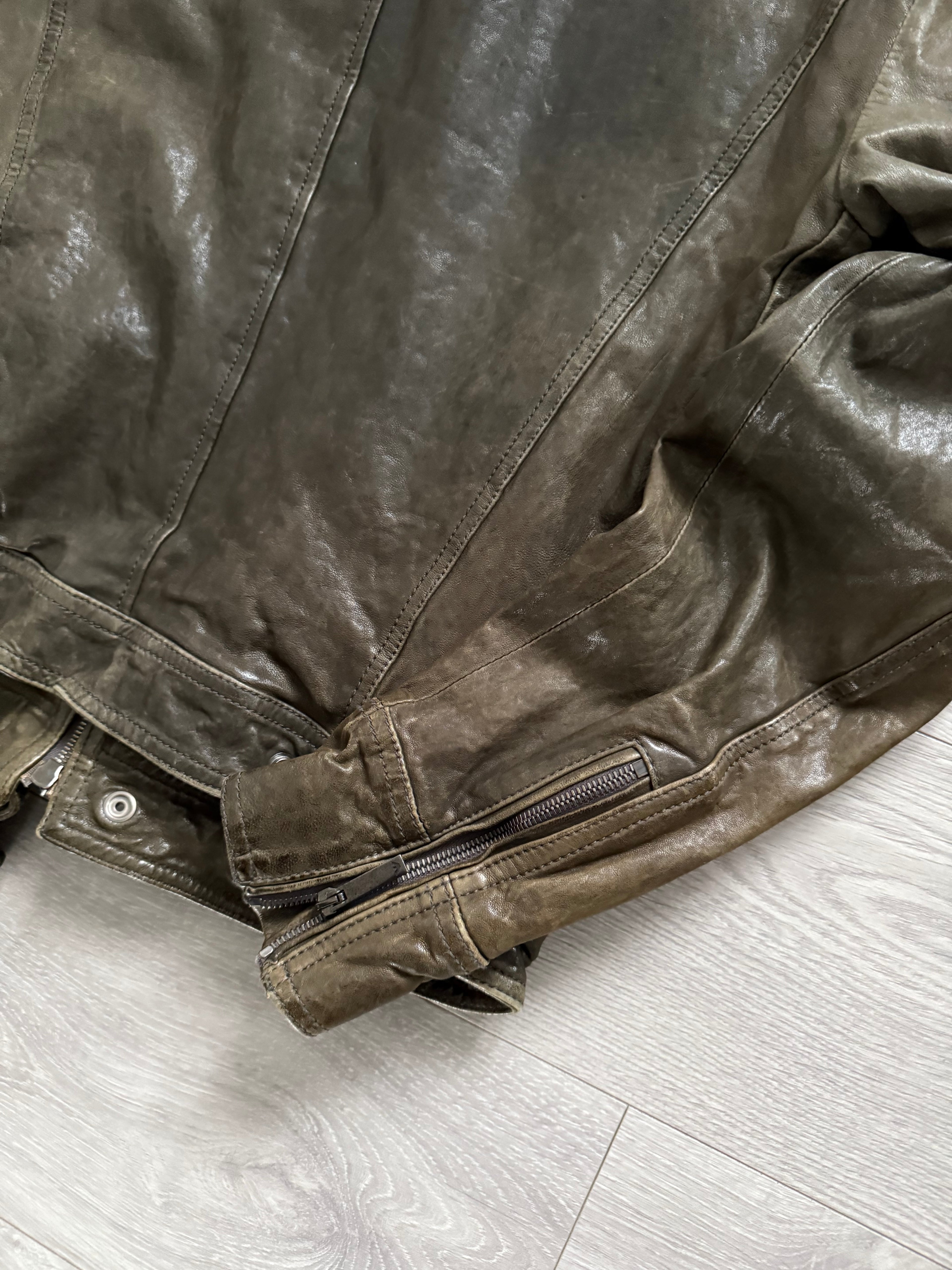 Emporio Armani 00s Leather Jacket - Size M