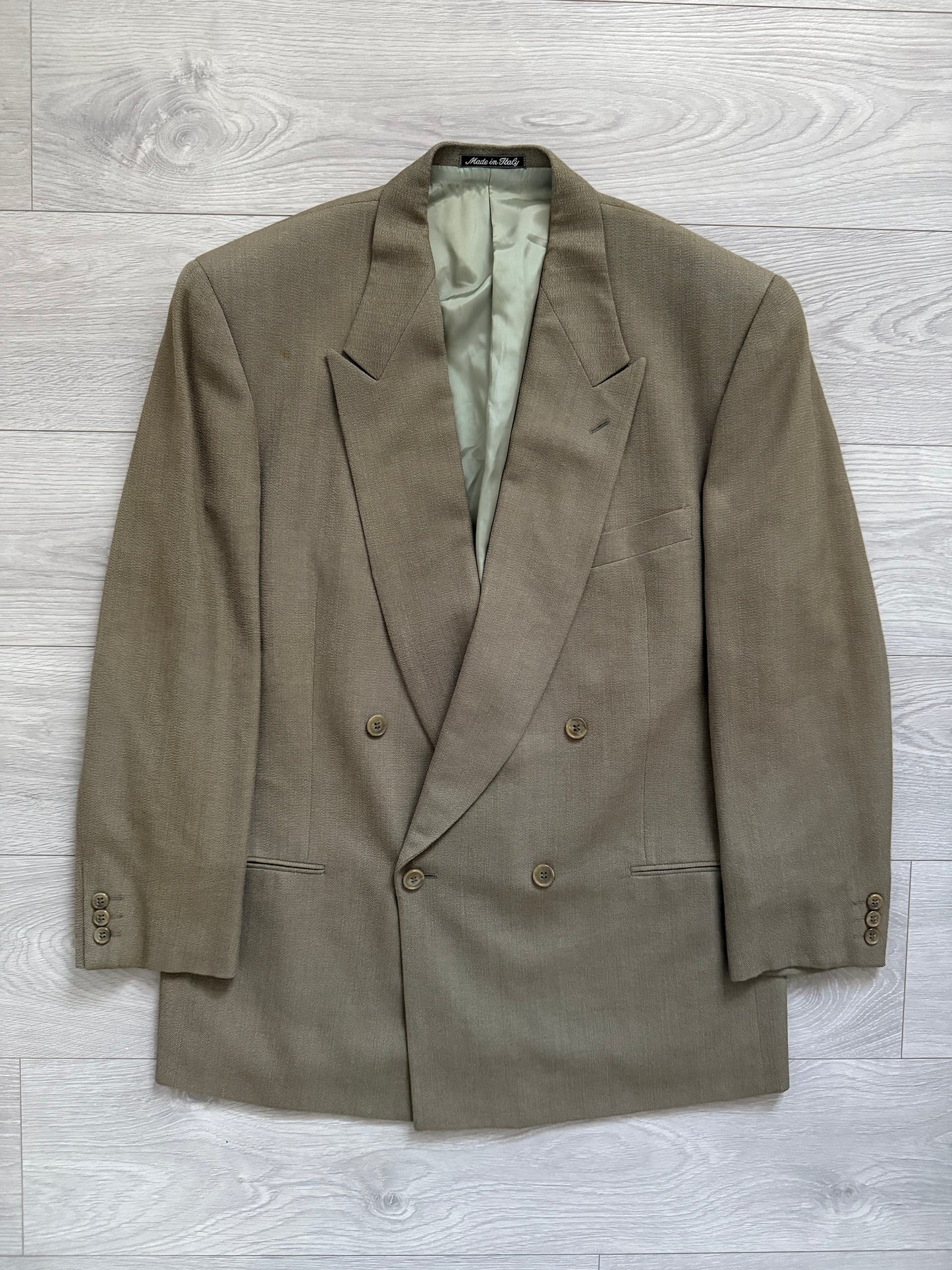 Giorgi Armani 1980s Pleated Double-Breasted Suit - Size L Jacket / 34" Waist