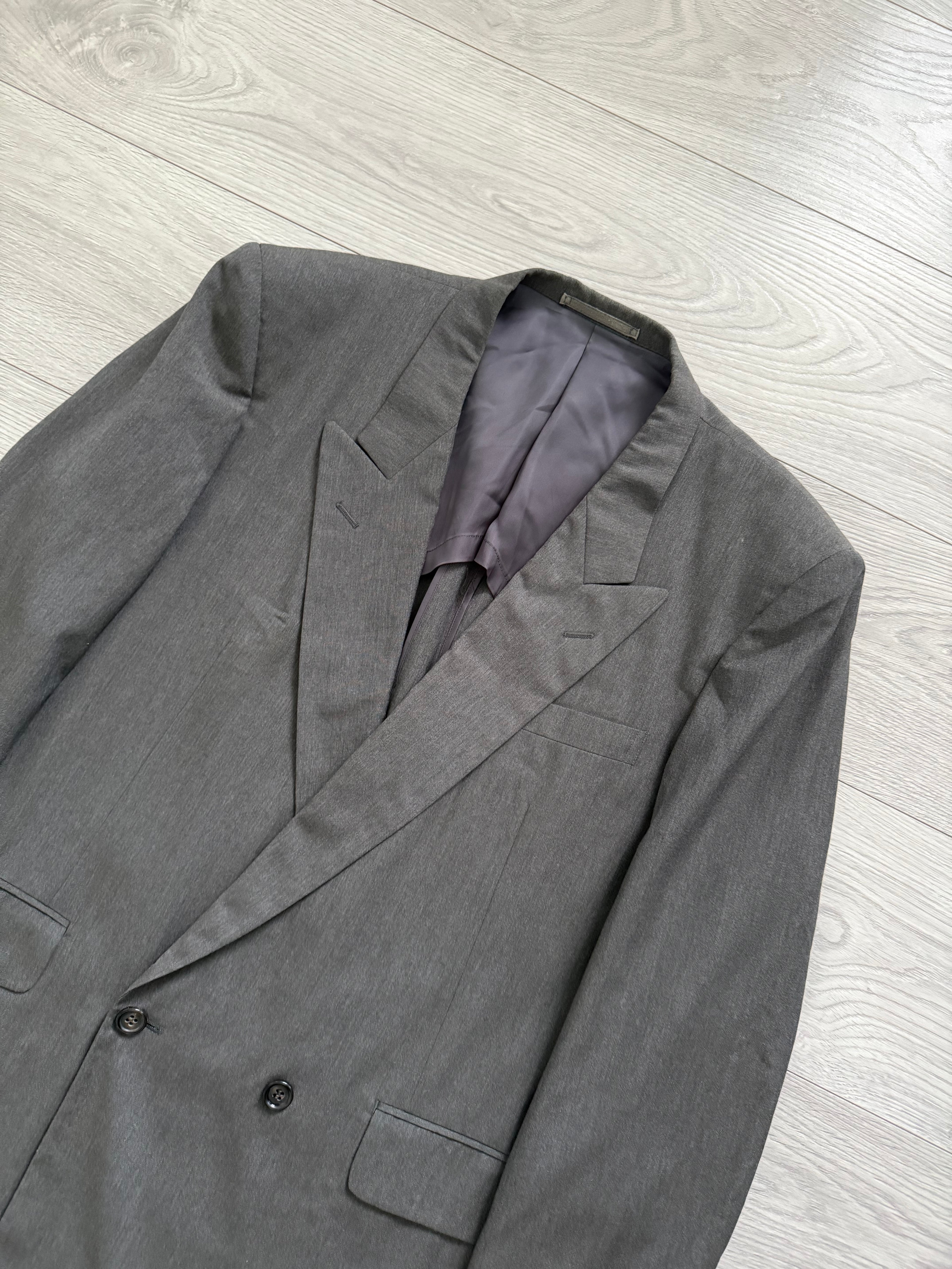 Comme Des Garcons Homme 1989 Double Breasted Pleated Wool Grey Suit - Size S Jacket / 28" Waist