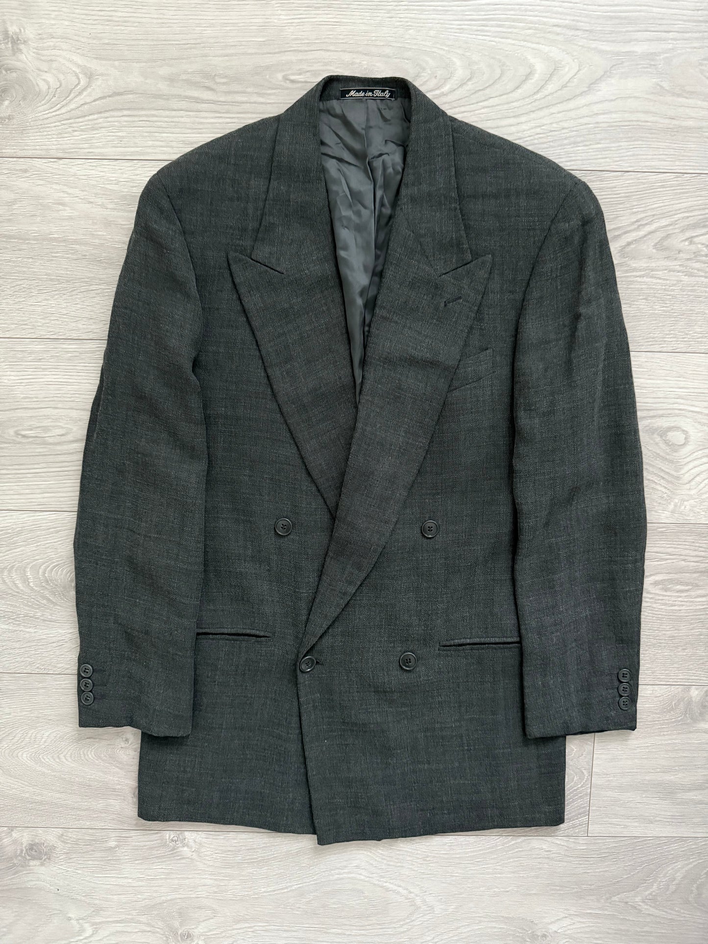 Emporio Armani 1990s Double-Breasted Wool Suit - Size S Jacket / 30" Waist