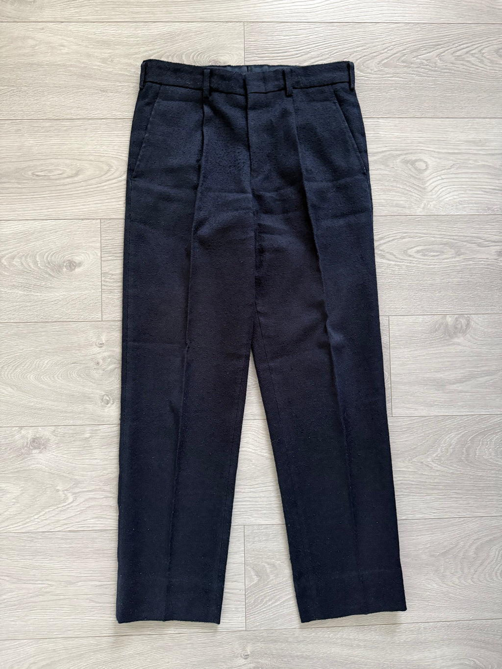 Comme Des Garcons Homme Plus SS1998 Structured Poly 'Pilled' Blue Suit - Size M Jacket / 32" Waist