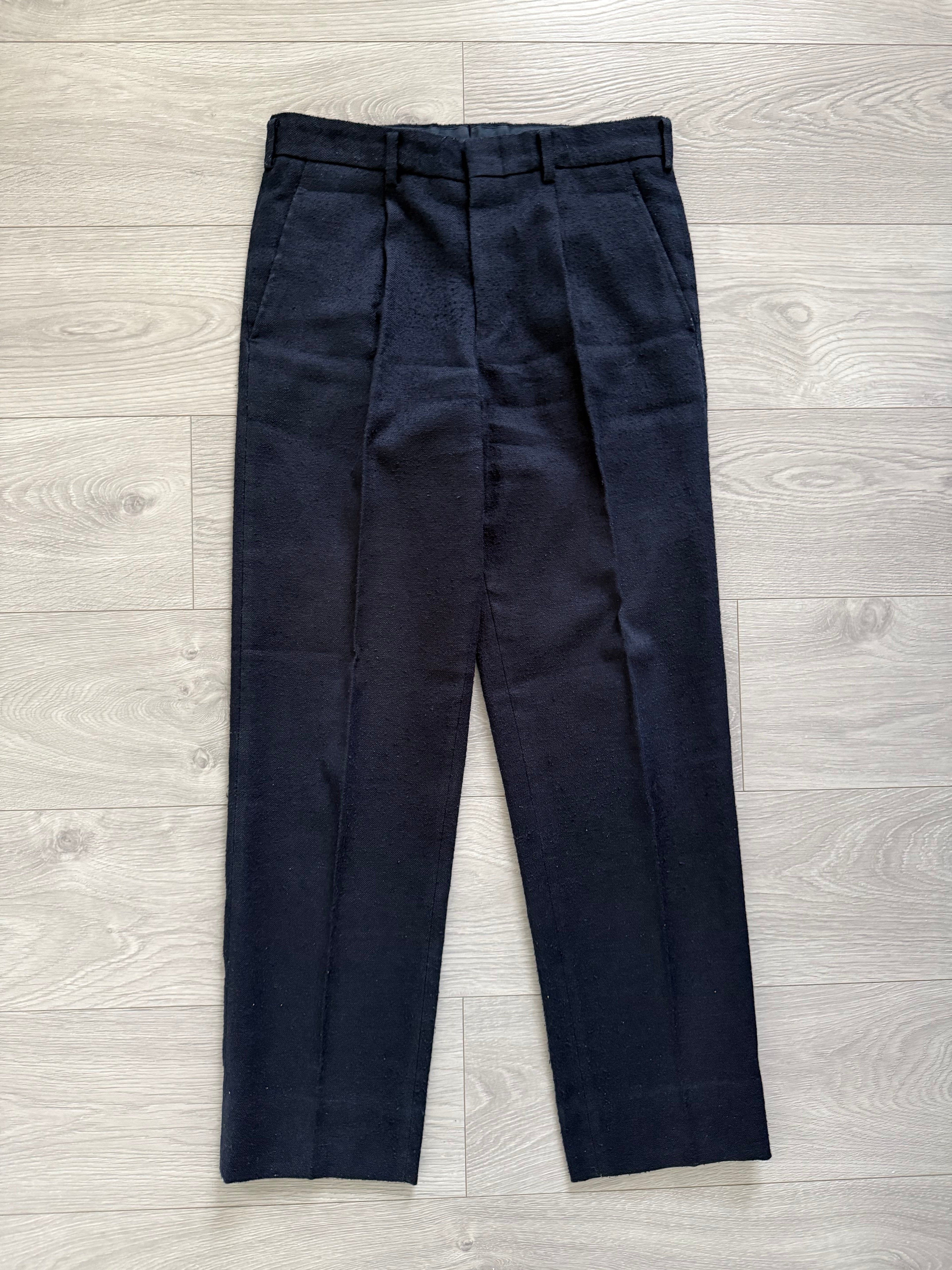 Comme Des Garcons Homme Plus SS1998 Structured Poly 'Pilled' Blue Suit - Size M Jacket / 32" Waist