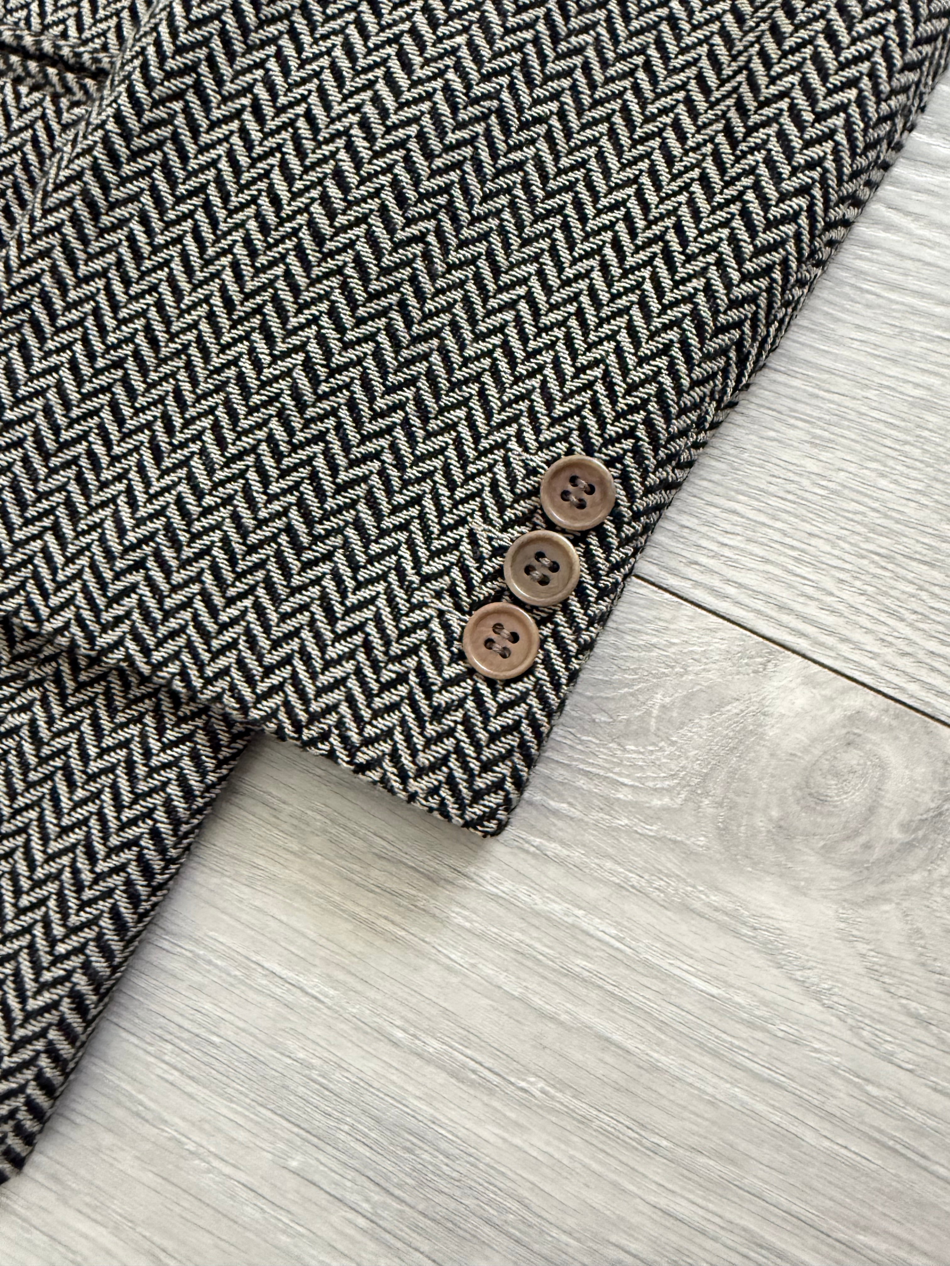 Emporio Armani SS1997 2B Herringbone Wool Sports Jacket Blazer - Size M