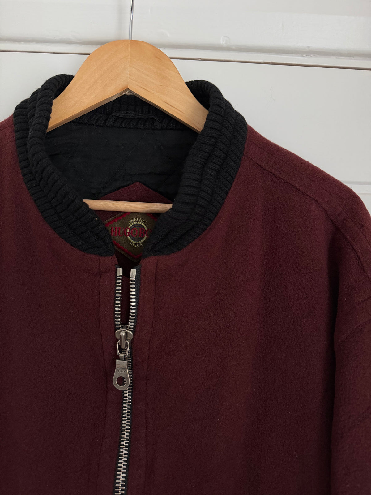 Hugo Boss 1980s Cashmere Wool Bomber Jacket - Size M