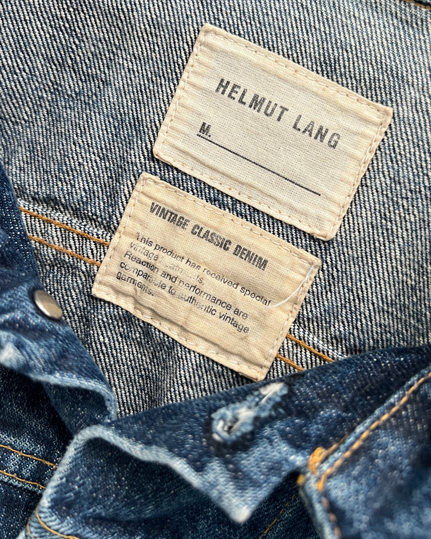 Helmut Lang 2004 Type I Single Pocket Denim Jacket - Size L