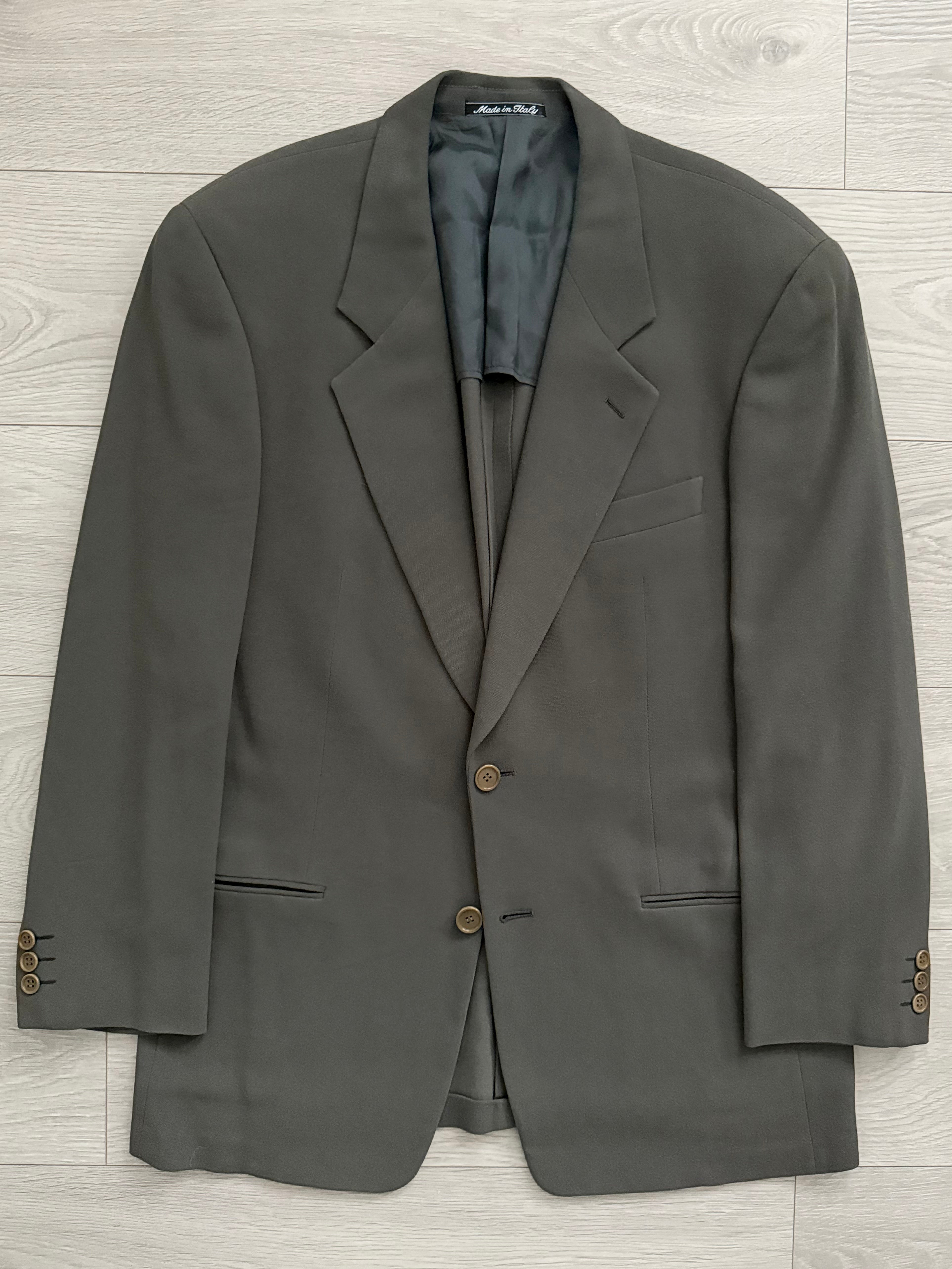 Giorgio Armani 1990s Draped Pleated Suit - Size L Jacket / 32