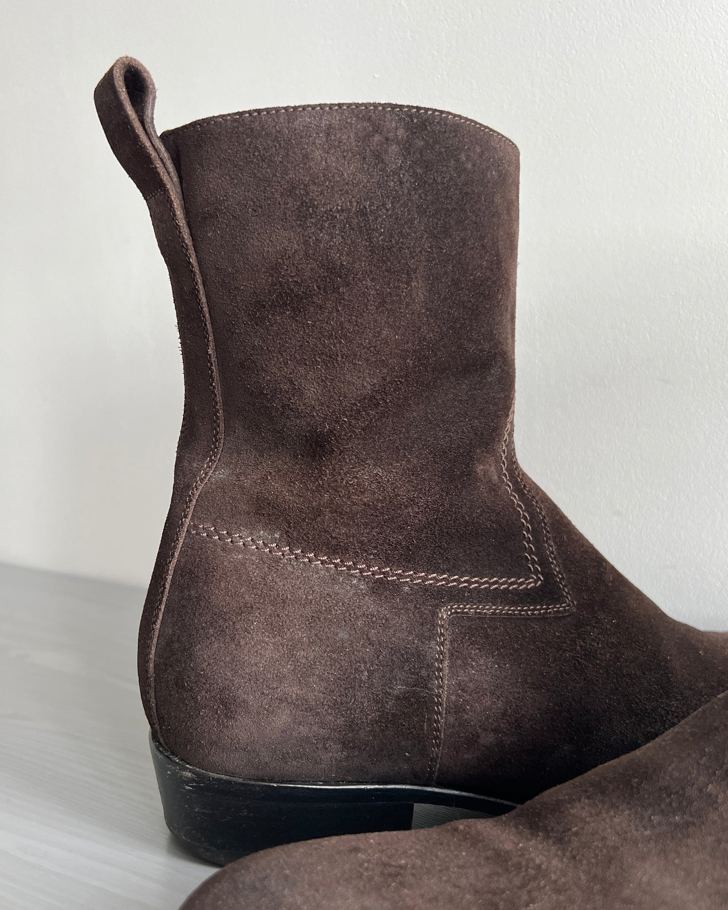 Dior Homme by Hedi Slimane AW2007 Navigate Suede Western Boots - Size US10