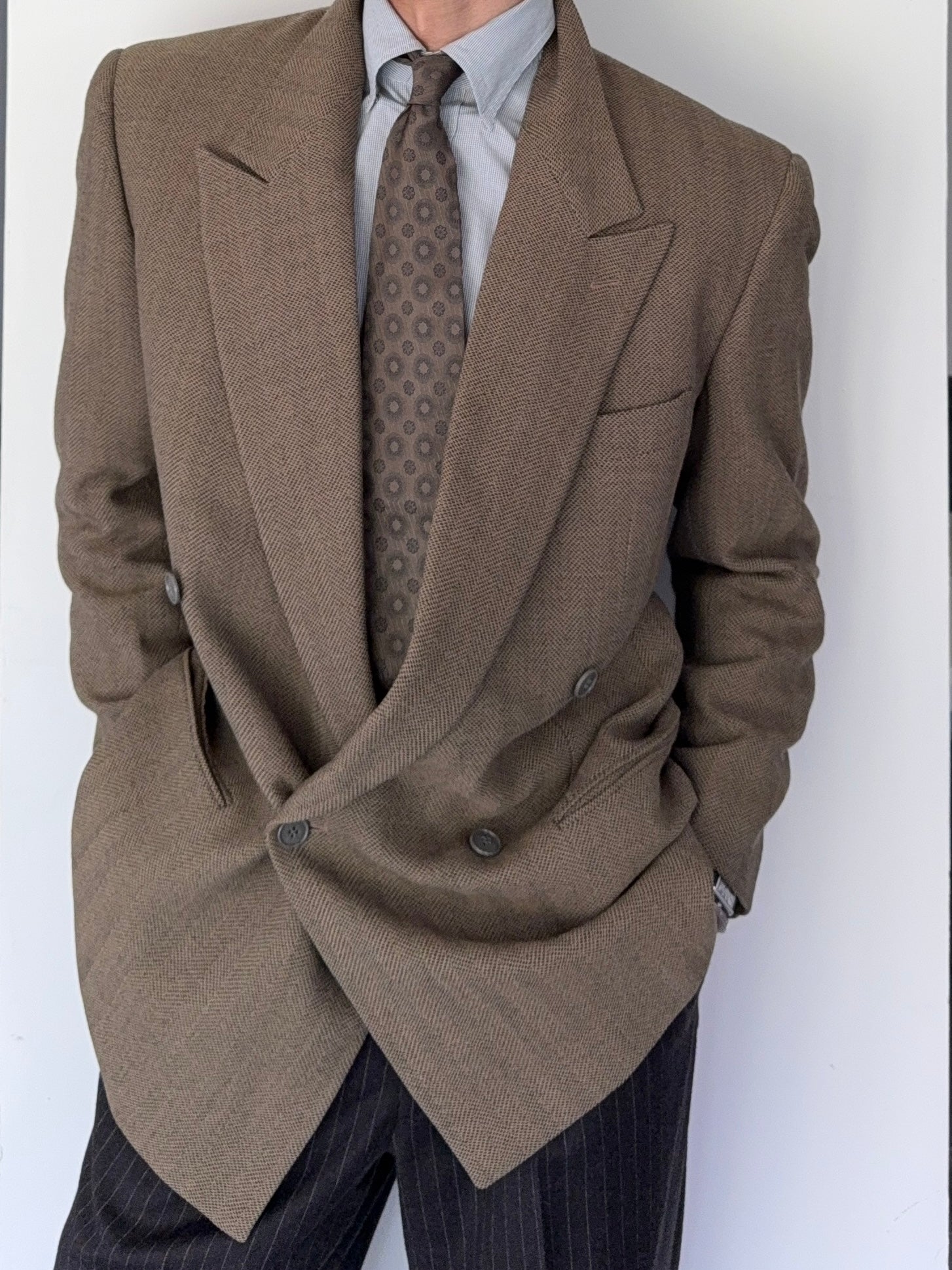 Giorgio Armani 1980s Double Breasted Sports Blazer Jacket - Size M