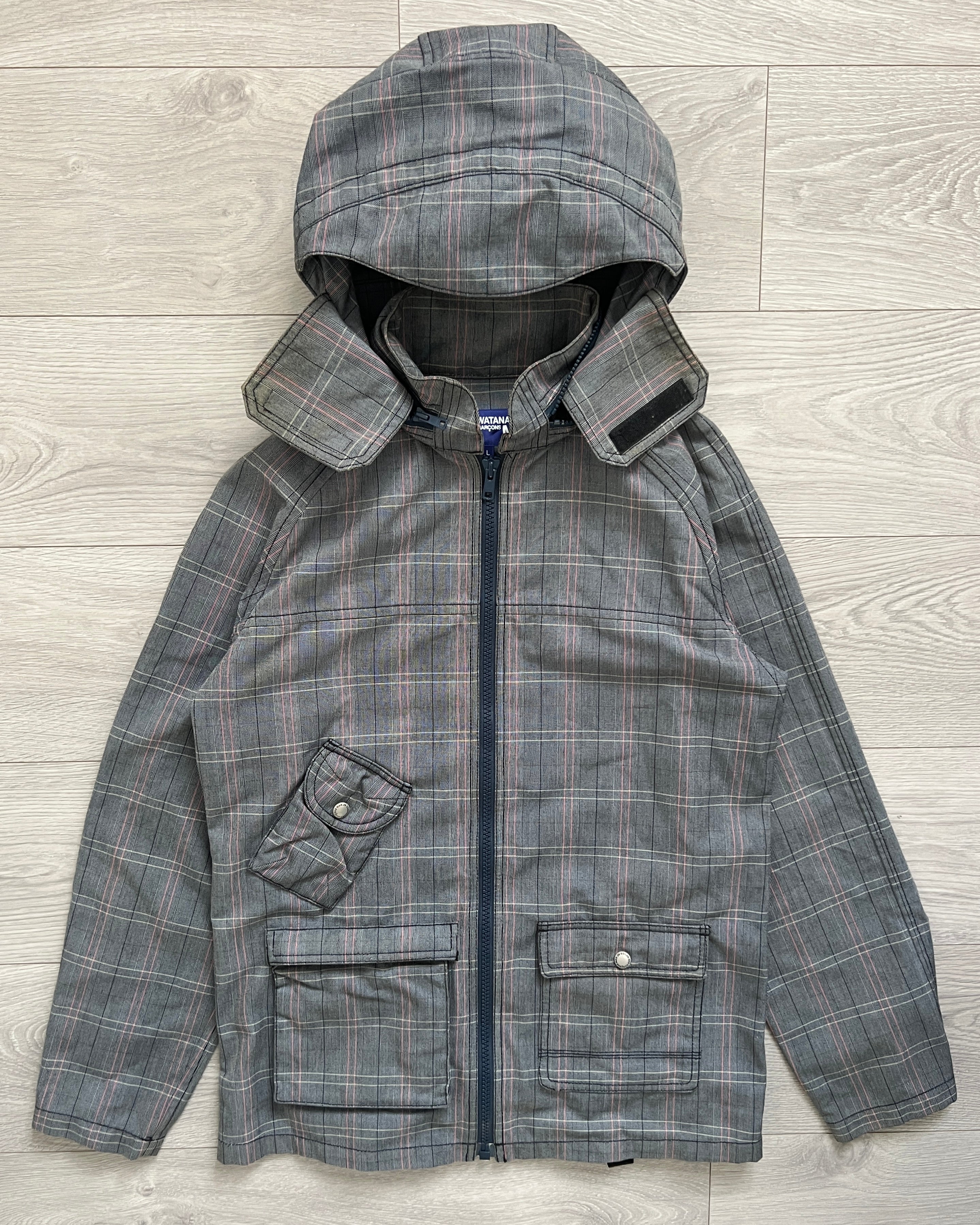 Junya Watanabe AD2004 Technical Cargo Pocket Check Jacket - Size M