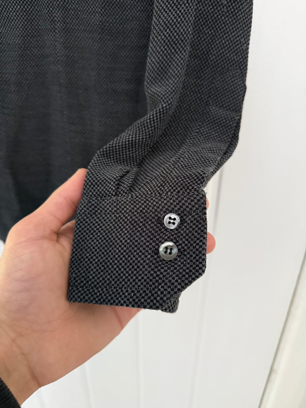 Giorgio Armani Black Label 1990s Spear Collar Shirt - Size S
