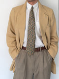 Christian Dior 1980s Linen 2B Sports Jacket Blazer - Size XL