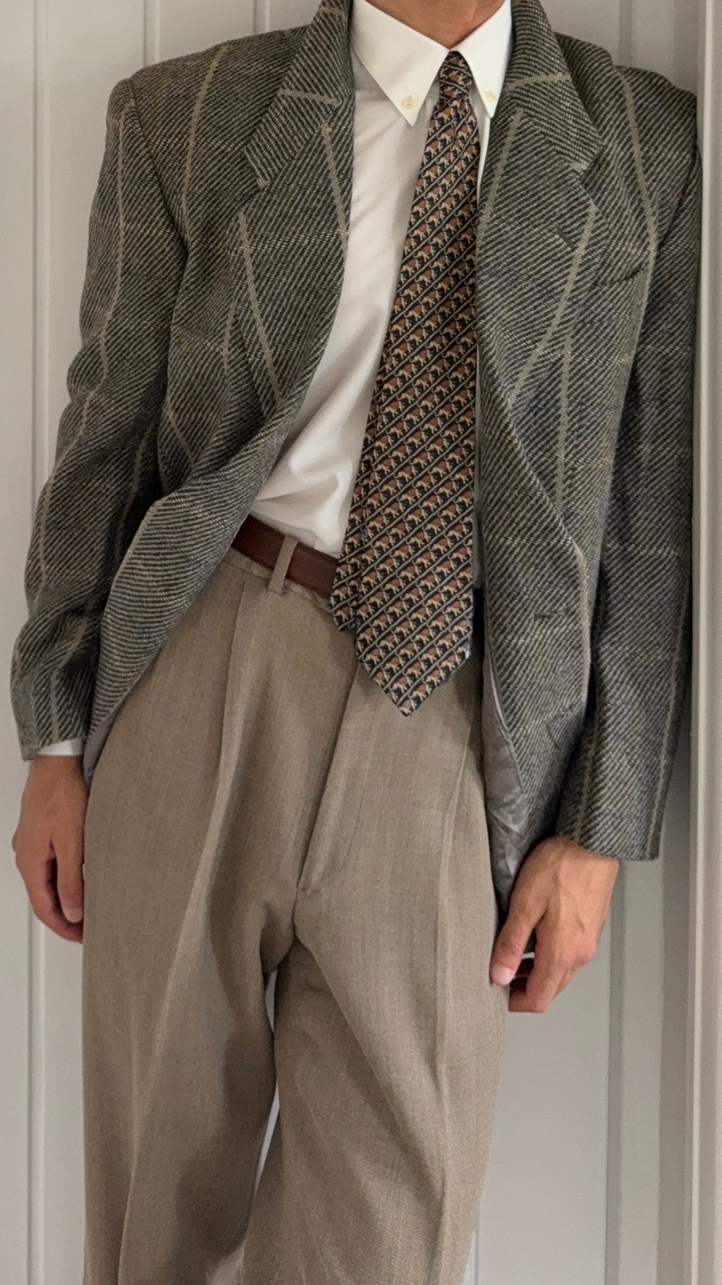 Giorgio Armani Mainline 1980s 2B Wool Sport Jacket Blazer - Size L