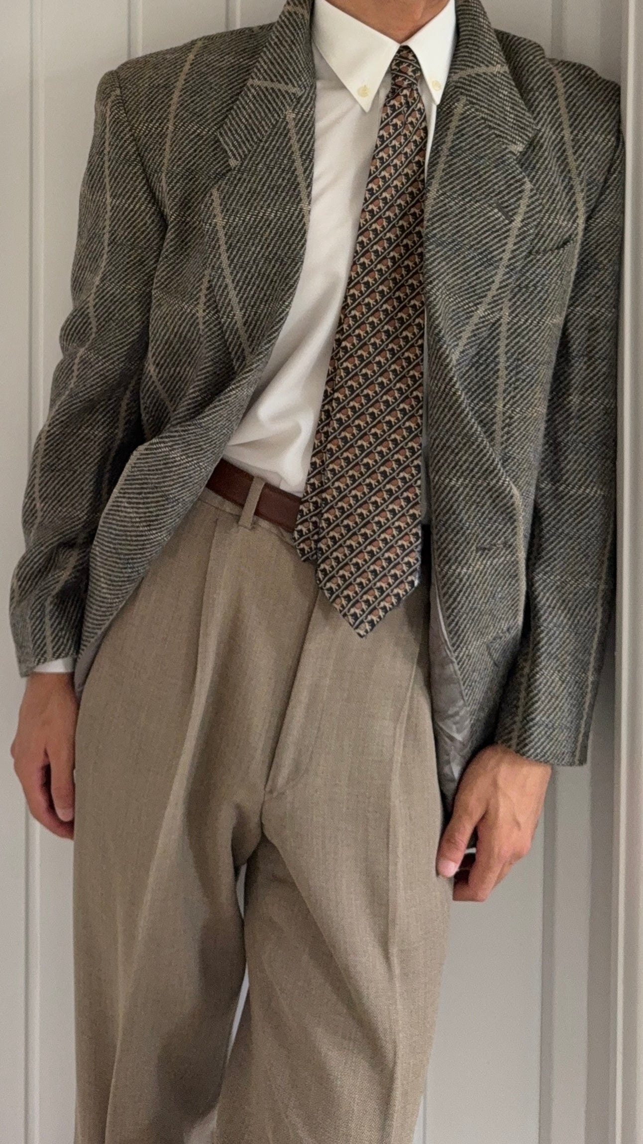 Giorgio Armani Mainline 1980s 2B Wool Sport Jacket Blazer - Size L