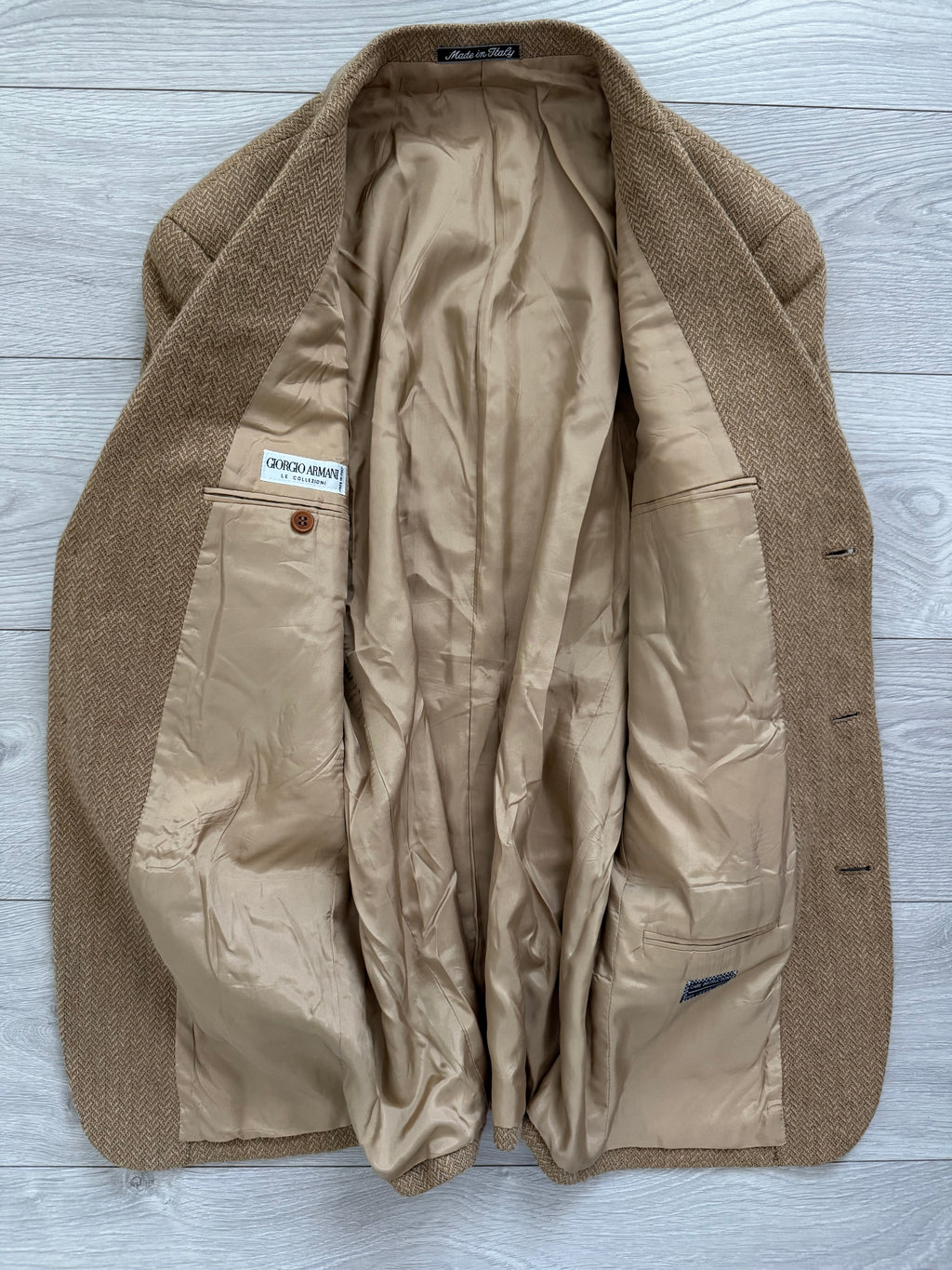Giorgio Armani 1980s Wool Cashmere 3B Sports Jacket Blazer - Size M
