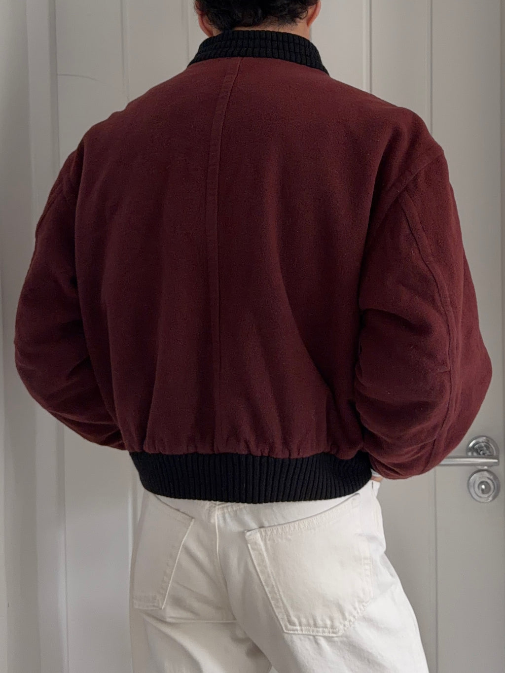 Hugo Boss 1980s Cashmere Wool Bomber Jacket - Size M