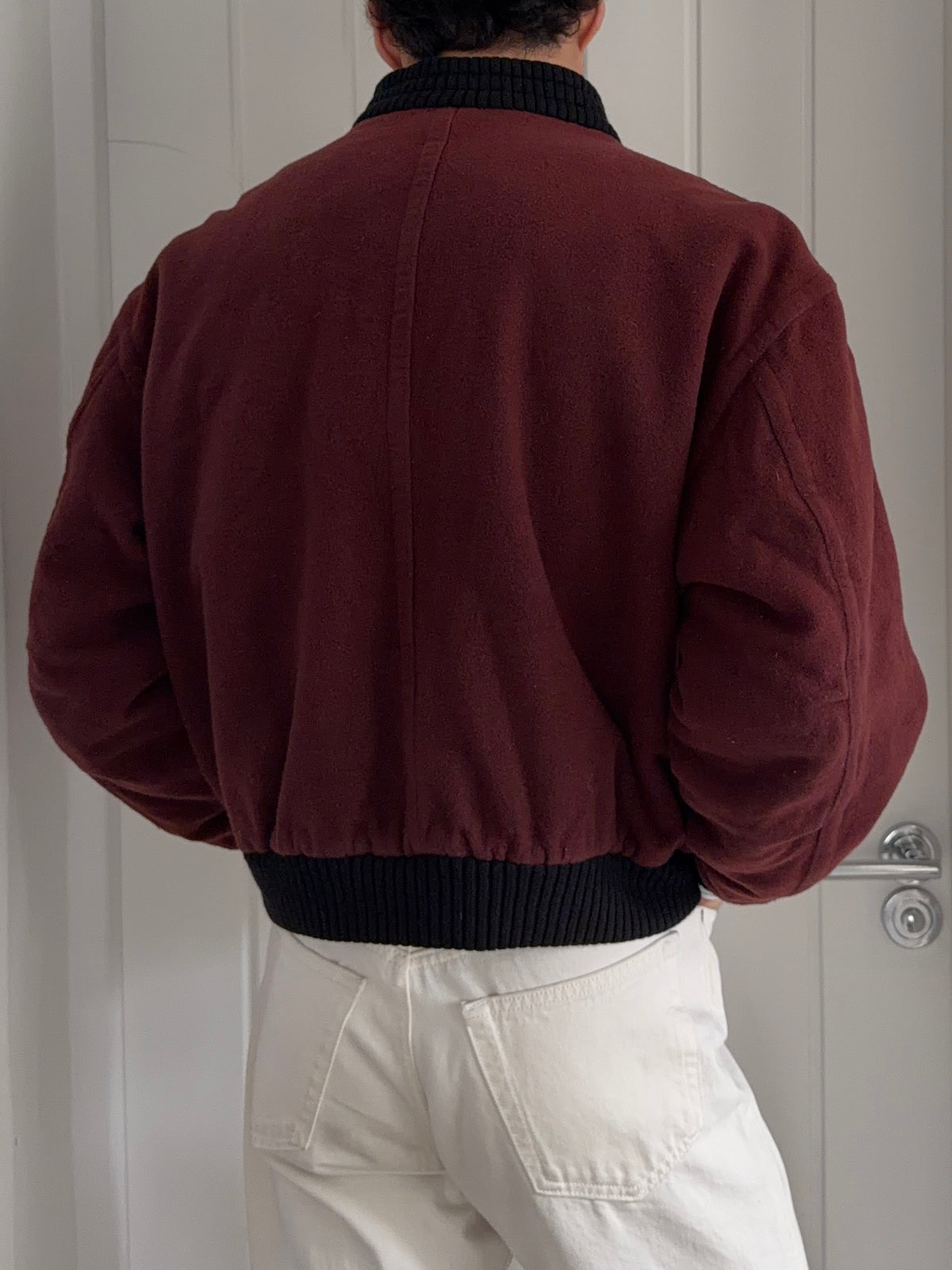 Hugo Boss 1980s Cashmere Wool Bomber Jacket - Size M