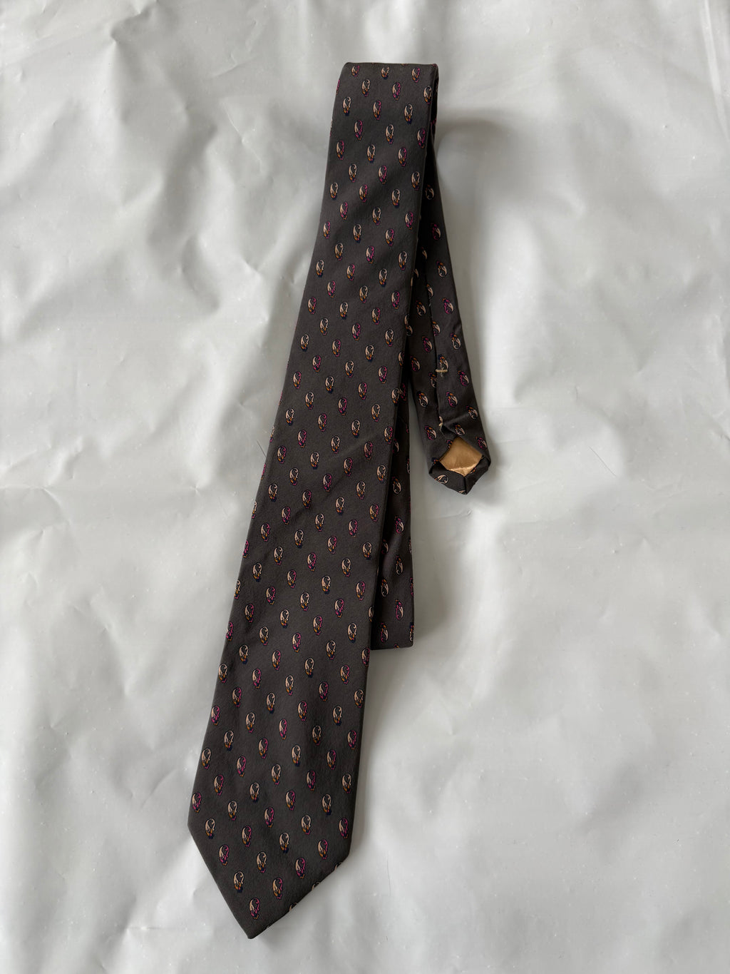 Charles Jourdan Paris 1990s Silk Tie