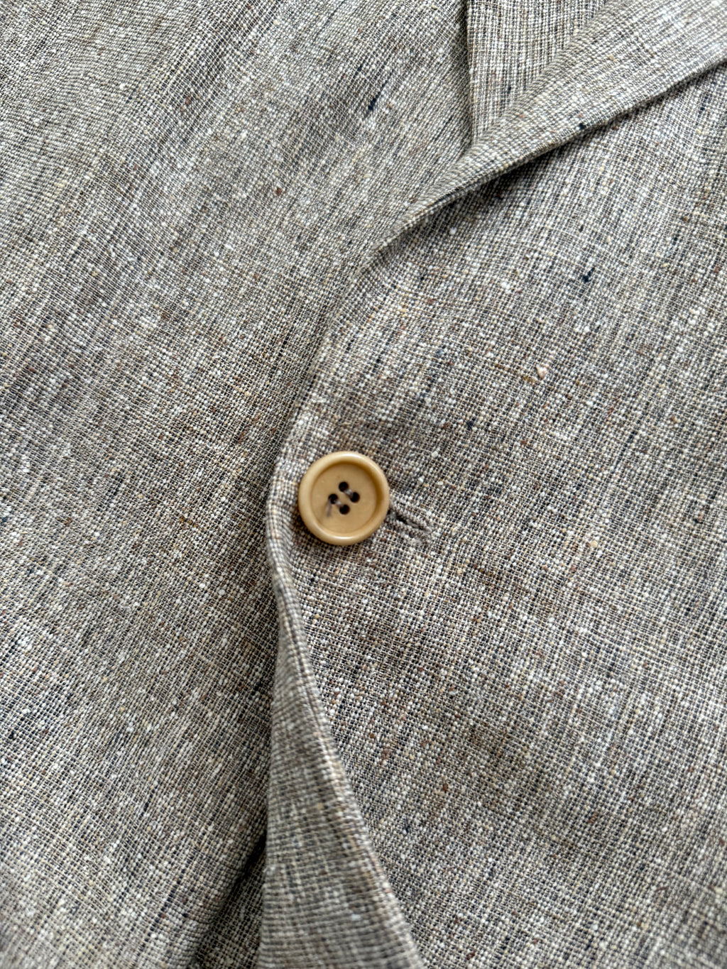 Hilton Armani 1990s Linen Silk 2B Handmade Sports Jacket Blazer - Size L