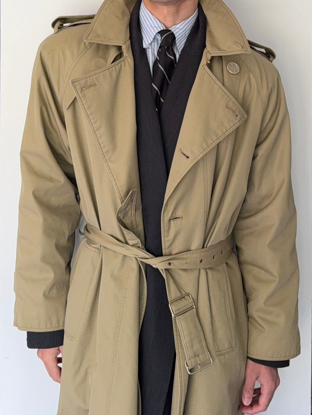 Hugo Boss 1980s 'Al Capone' Double Breasted Pleated Wool Cashmere Suit - Size XXL Jacket / 36" Waist