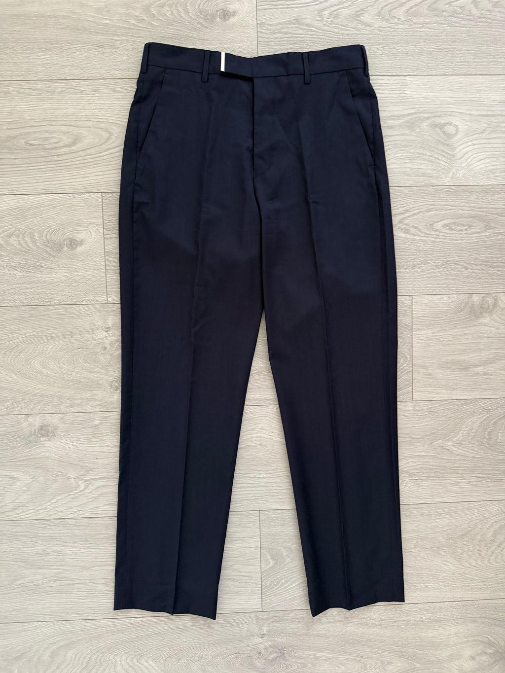 Helmut Lang 1999 Metal Tab 3B Navy Wool Suit - Size S Jacket / 30" Waist