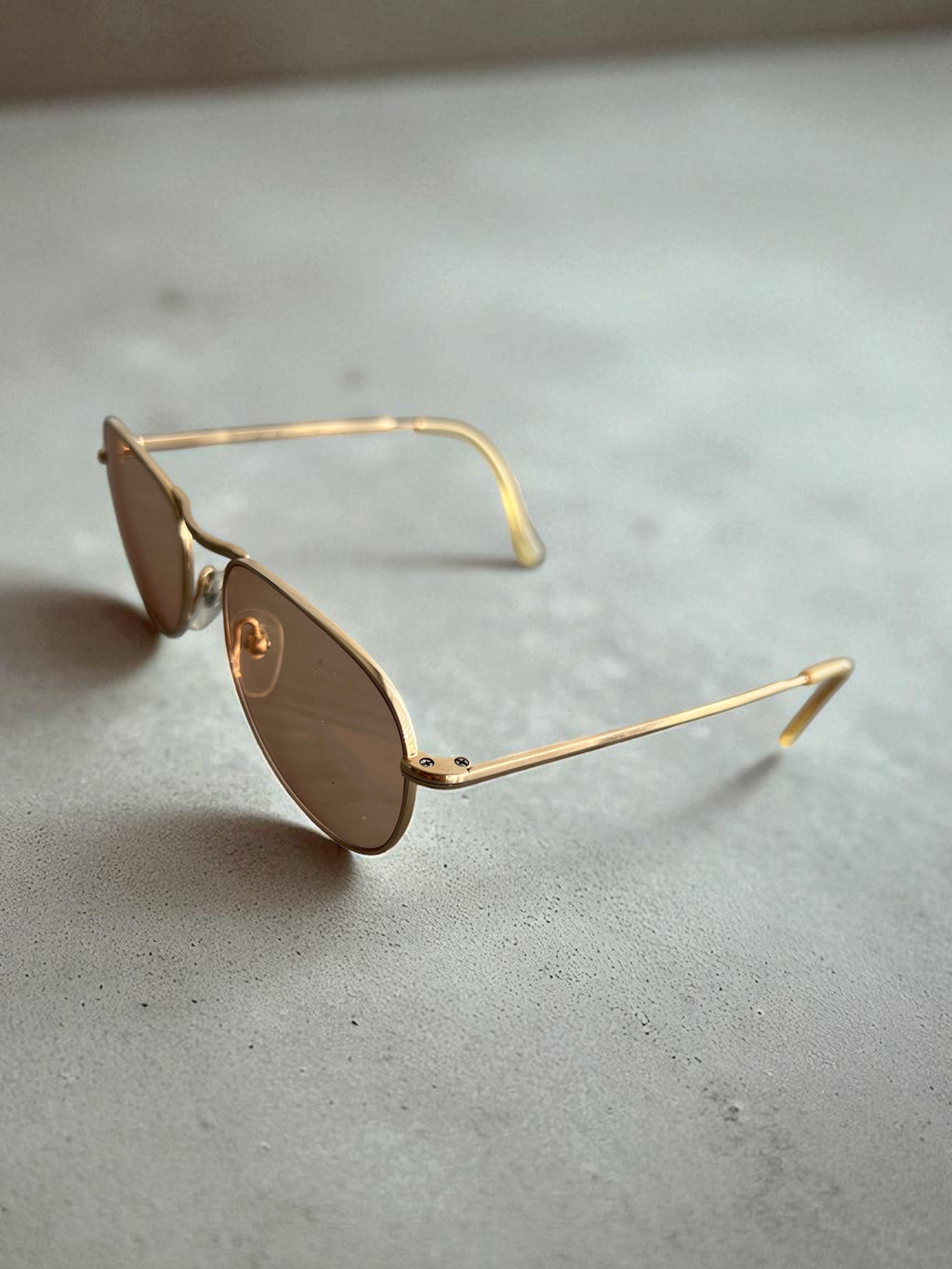 Helmut Lang 1999 Titanium Aviator Sunglasses