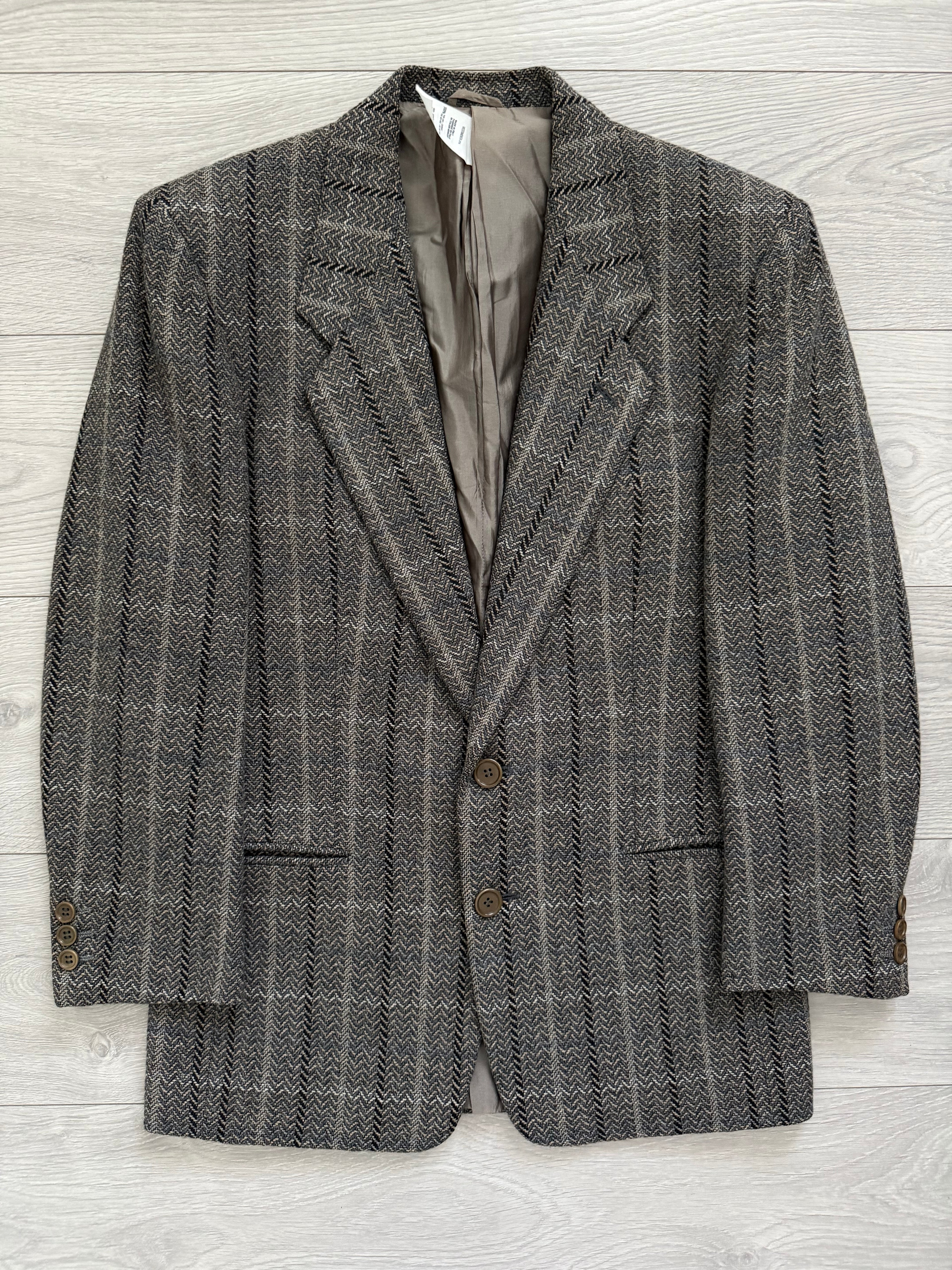 Giorgio Armani Black Label 1990s 2B Textured Sports Jacket Blazer - Size S