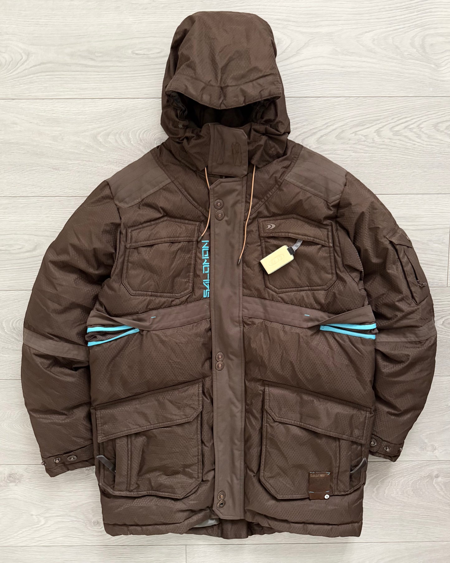 Salomon FW2007 Brown Down Filled Technical Puffer Parka - Size M