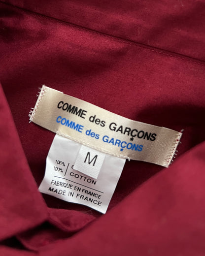 Comme Des Garcons Vintage Burgundy Shirt & Tie - Size S