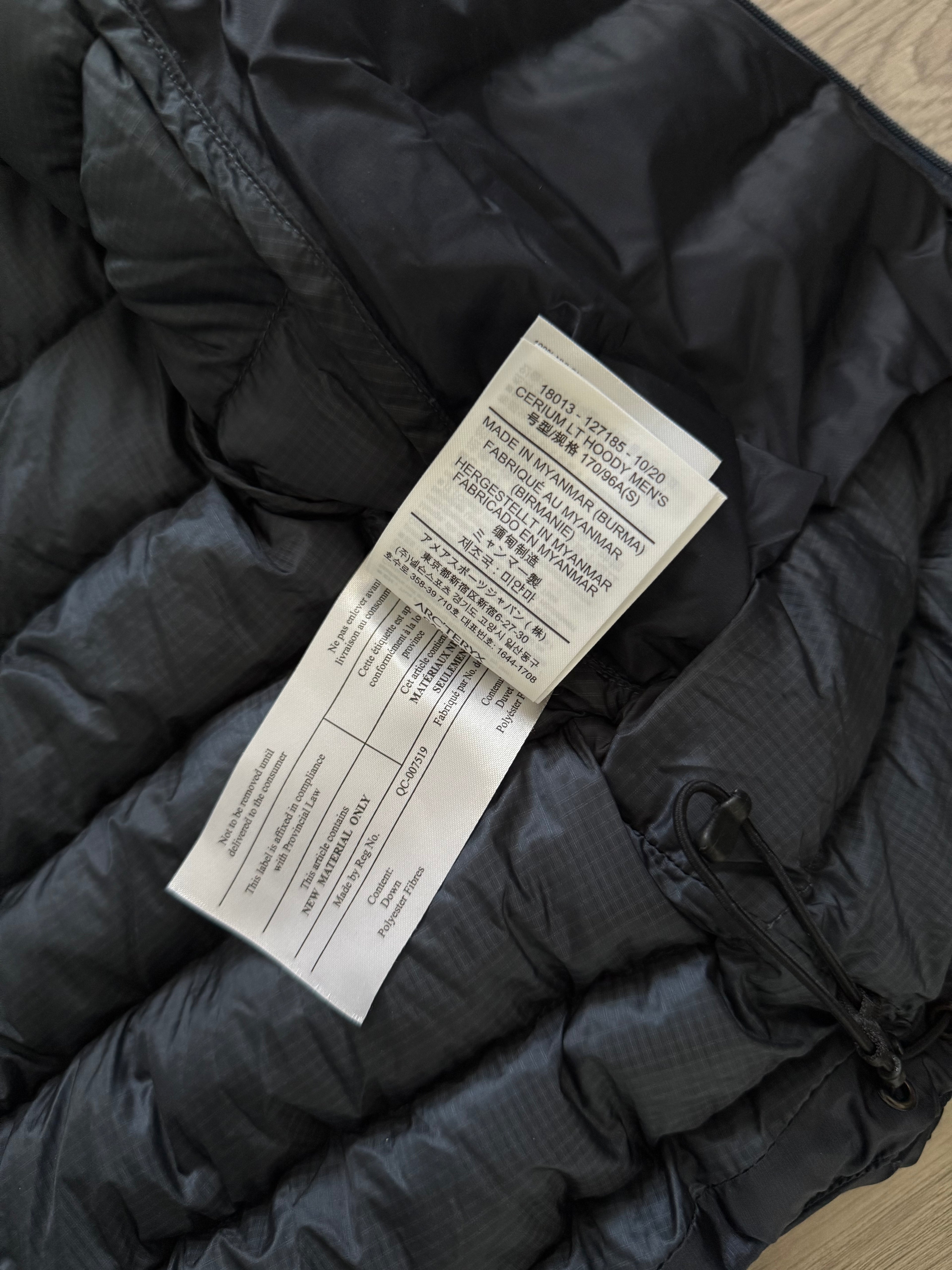 Arc'teryx Cerium LT Hooded Down Puffer Jacket - Size S
