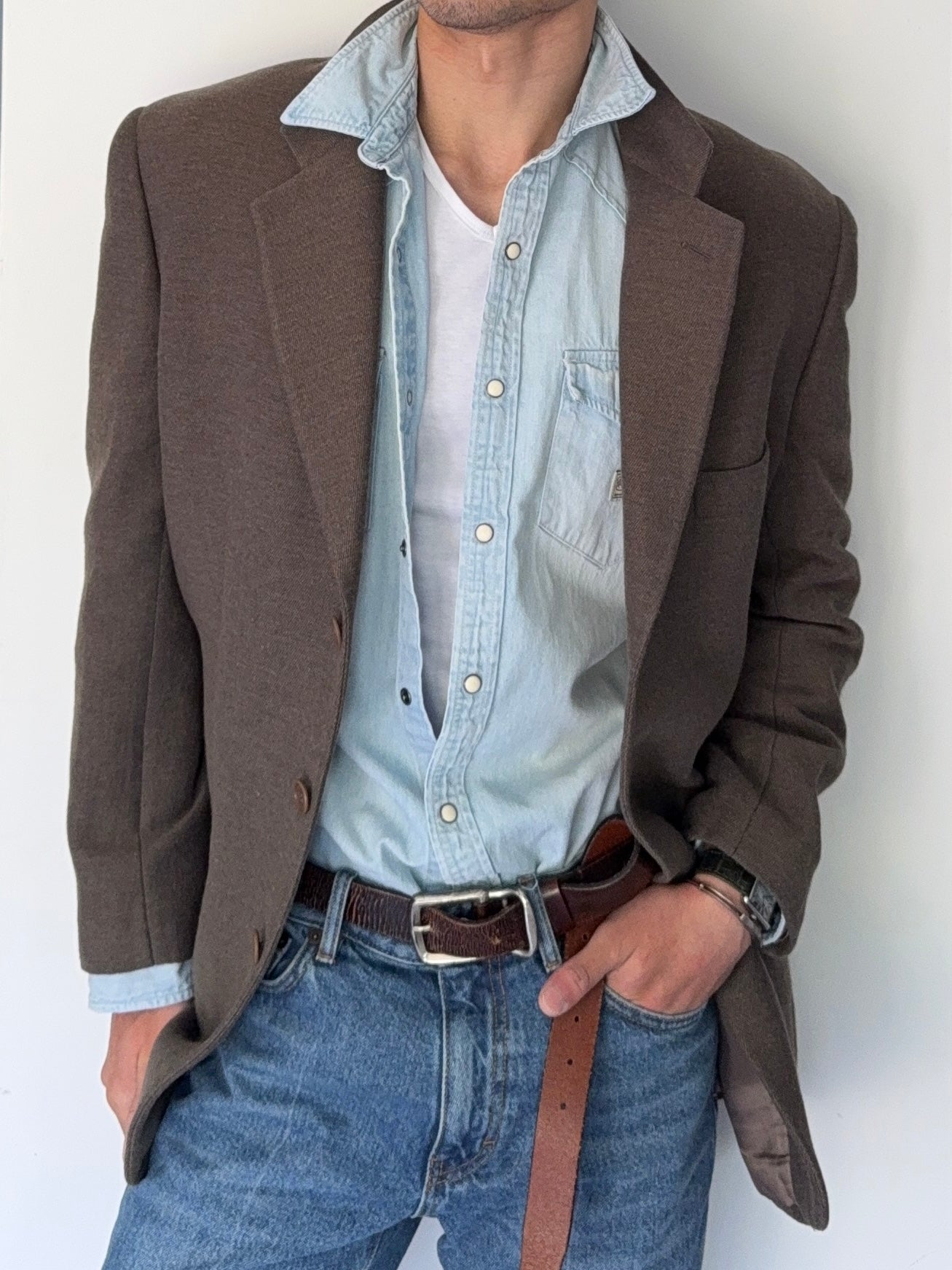 Emporio Armani SS1994 Wool 3B Jacket - Size XL