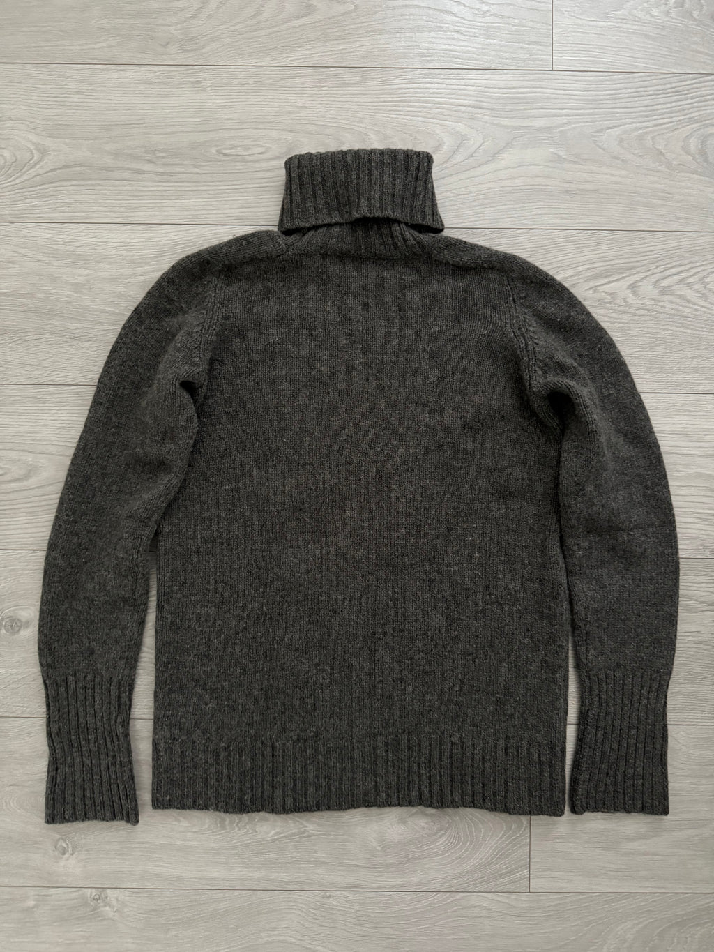 Maison Martin Margiela FW2004 Wool Camel Ribbed Turtleneck Knit Sweater - Size M
