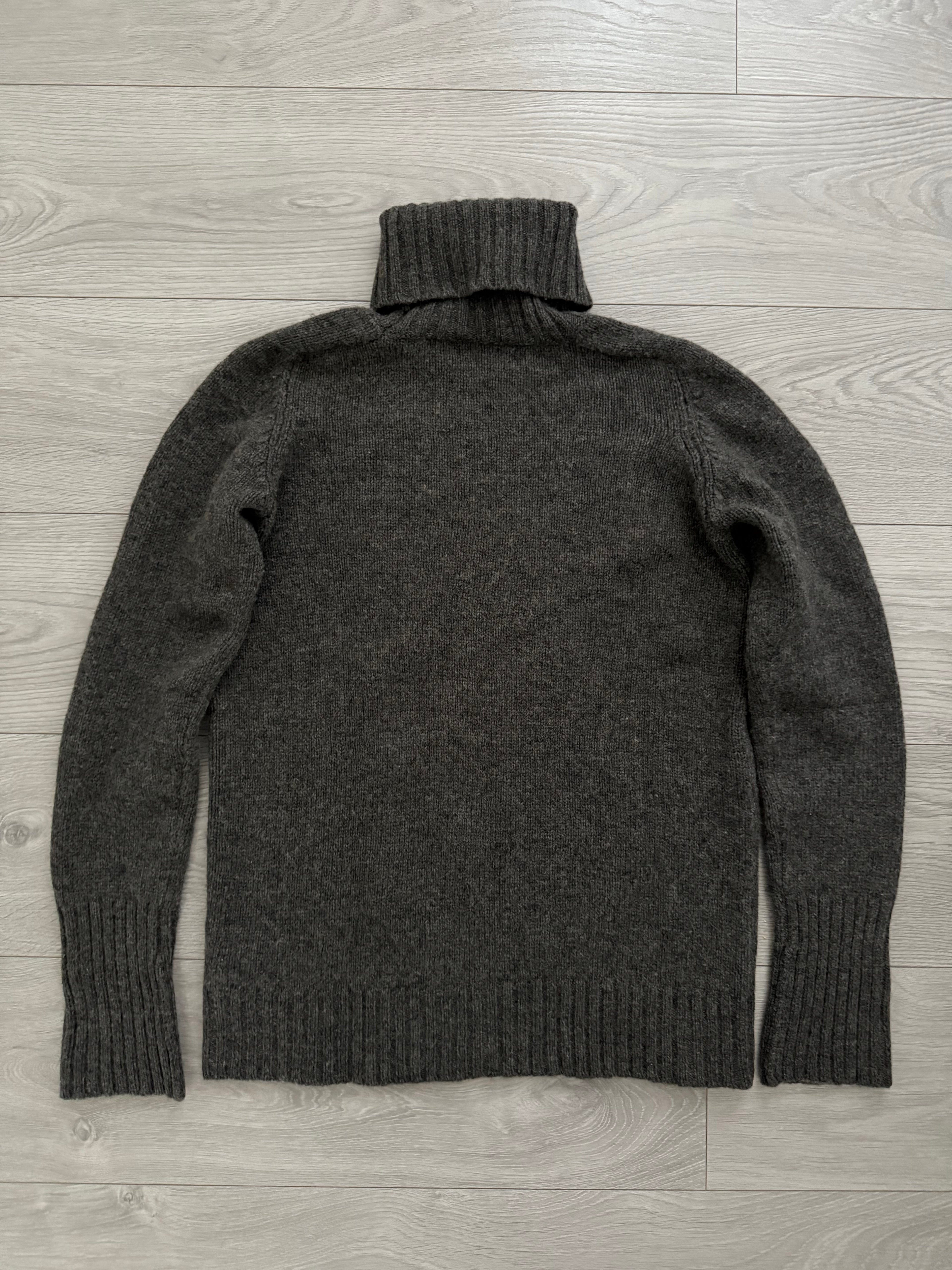 Maison Martin Margiela FW2004 Wool Camel Ribbed Turtleneck Knit Sweater - Size M