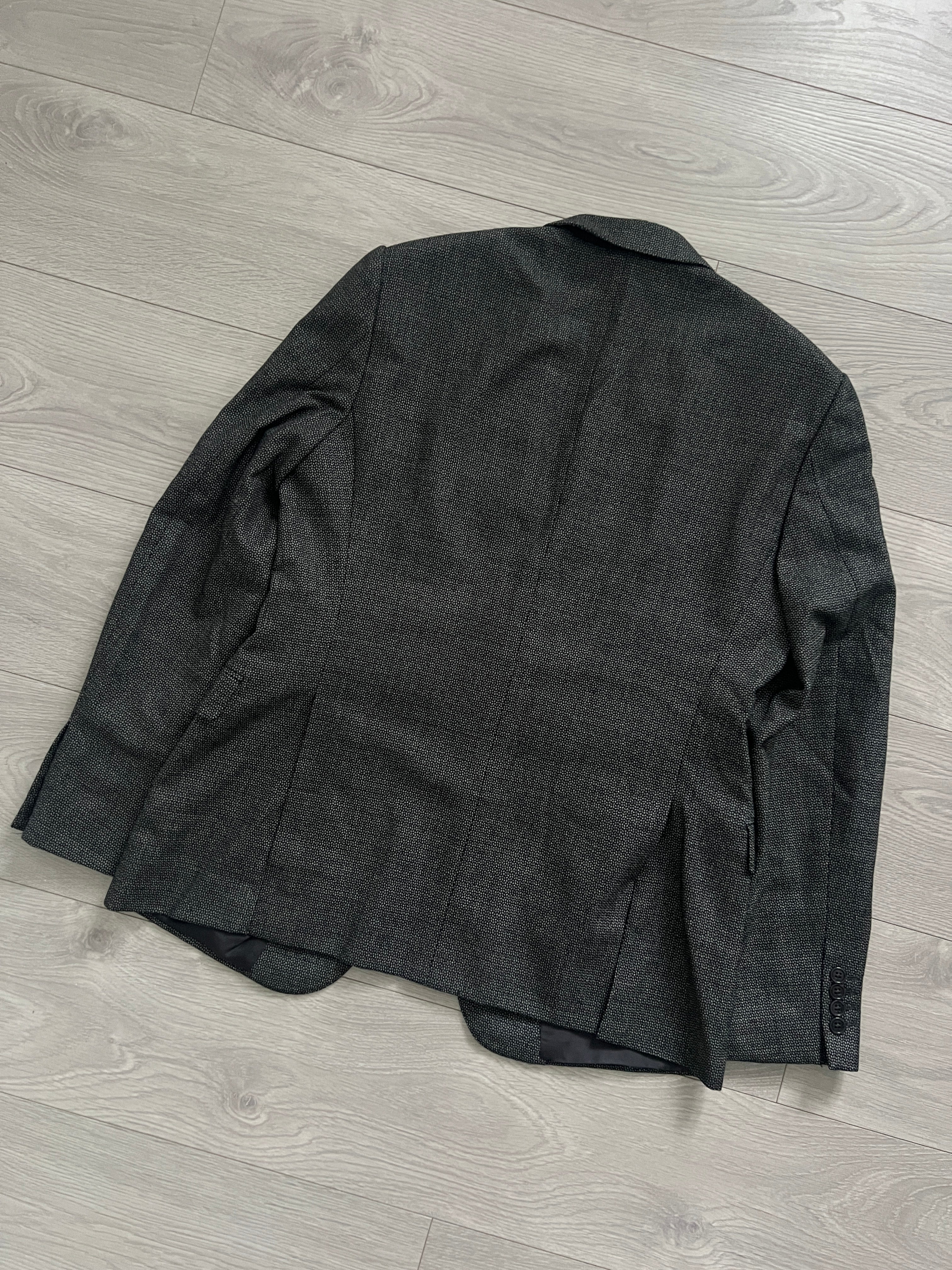 Emporio Armani Textured Wool Grey Suit - Size L Jacket / 34" Waist