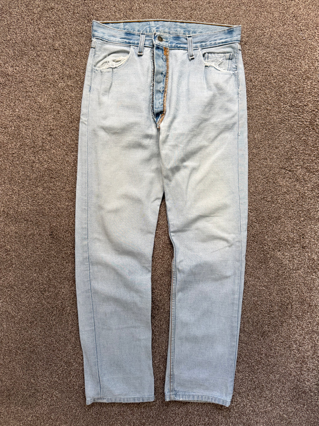 Maison Martin Margiela Artisanal Line (0)(10) SS2003 Re-Worked Inverted Denim Jeans - Size 30" Waist