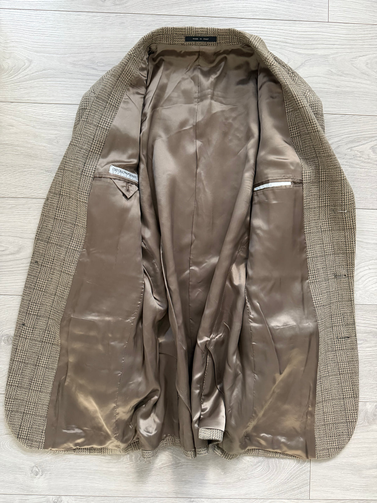 Emporio Armani 1990s 3B Wool Linen Textured Sport Jacket Blazer - Size M
