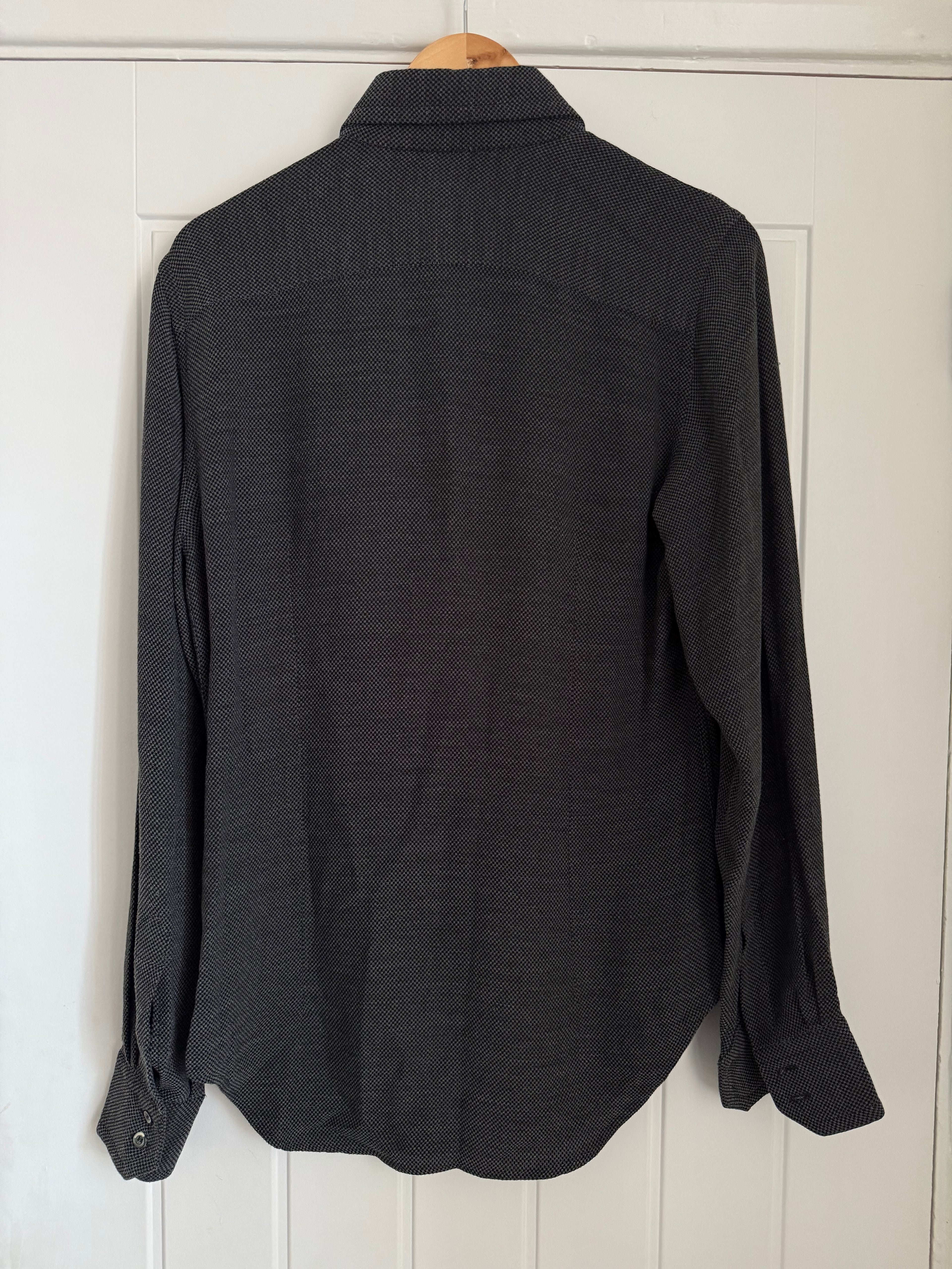 Giorgio Armani Black Label 1990s Spear Collar Shirt - Size S