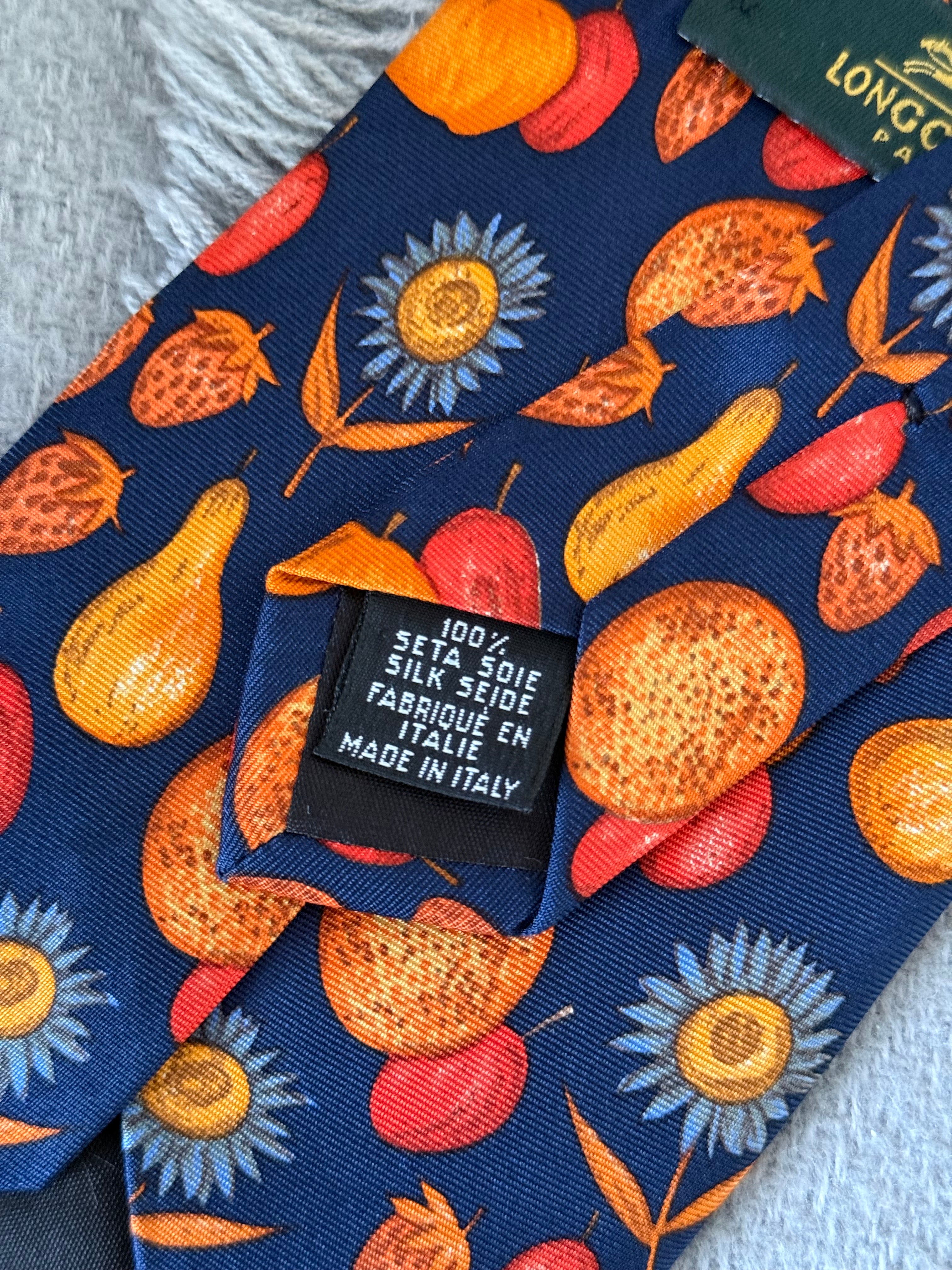 Longchamp Paris 1990s Silk Tie