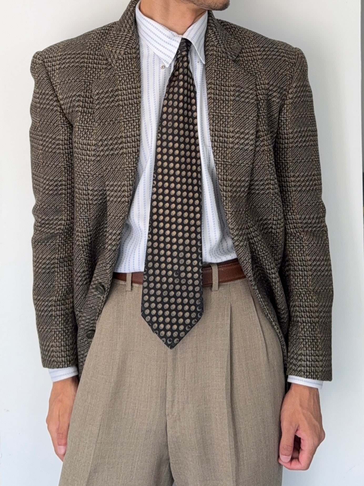 Giorgio Armani 1980s 2B Textured Wool Sports Jacket Blazer - Size