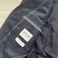 Armani Wool Pleated Blue Textured Suit - Size L Jacket / 34" Waist