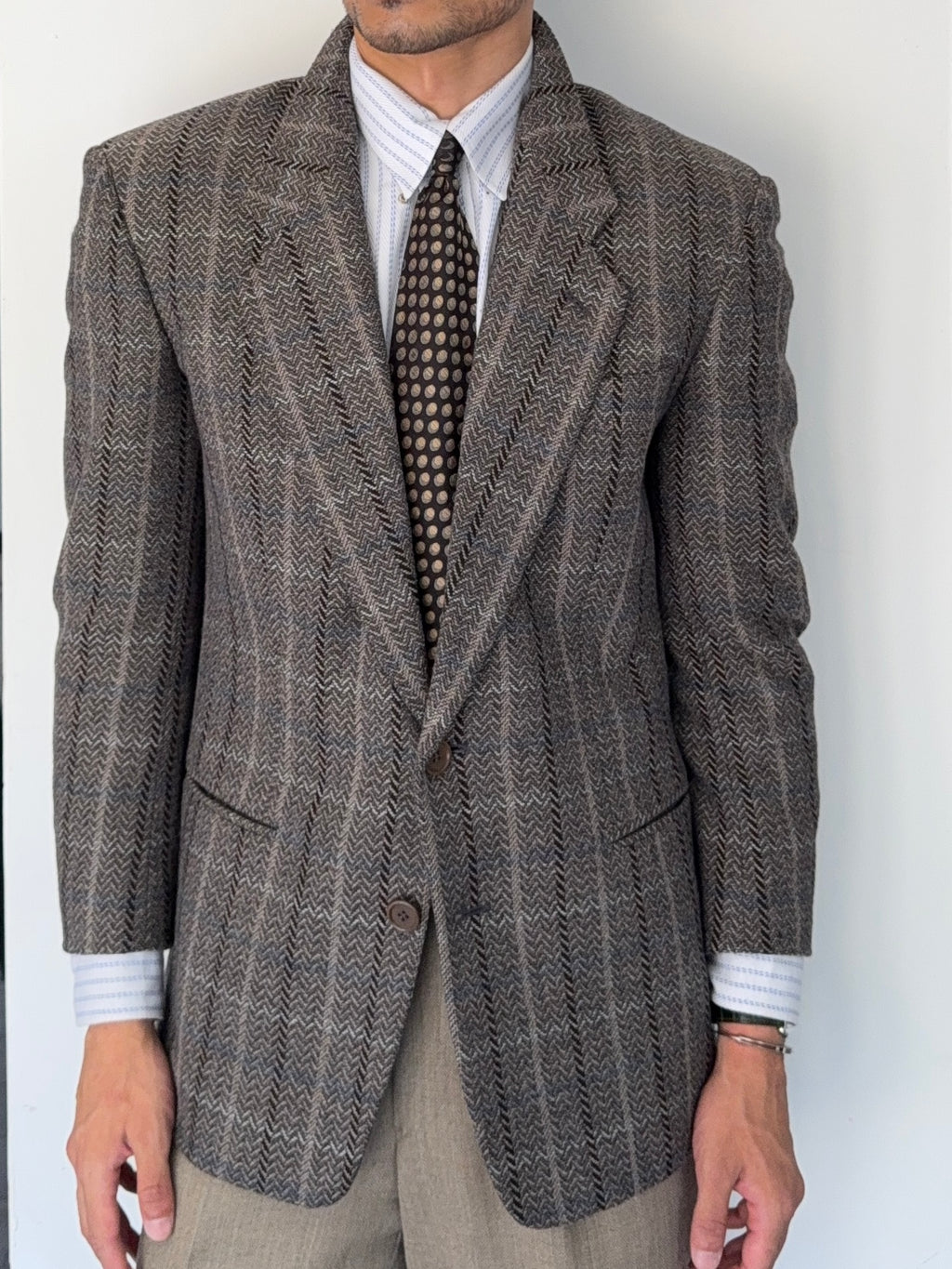 Giorgio Armani Black Label 1990s 2B Textured Sports Jacket Blazer - Size S