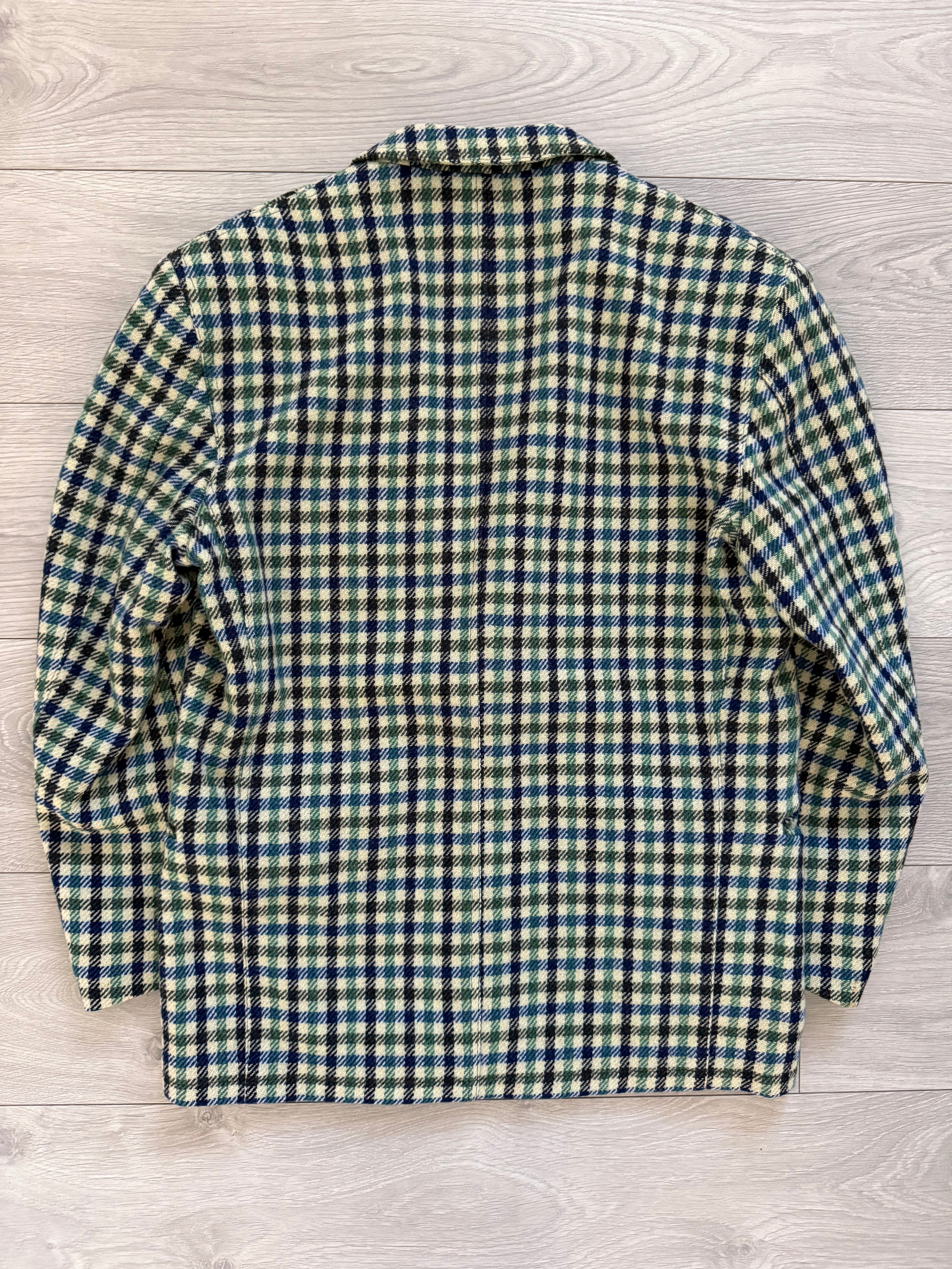 Valentino 1980s Gun Club Check Wool Sports Blazer Jacket - Size L