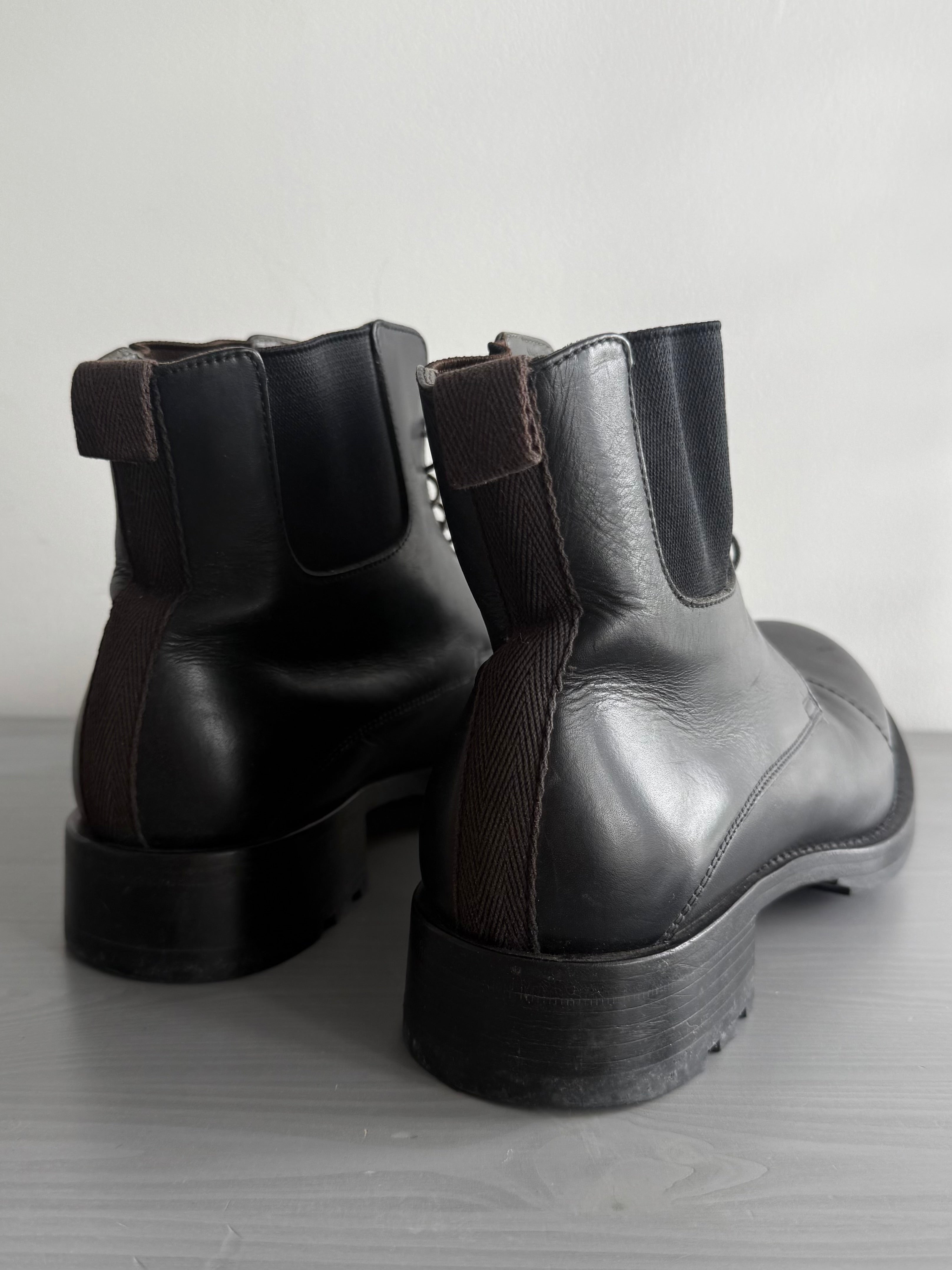 Miu Miu FW2002 Leather Lace Up Boots - Size 6.5 Womens